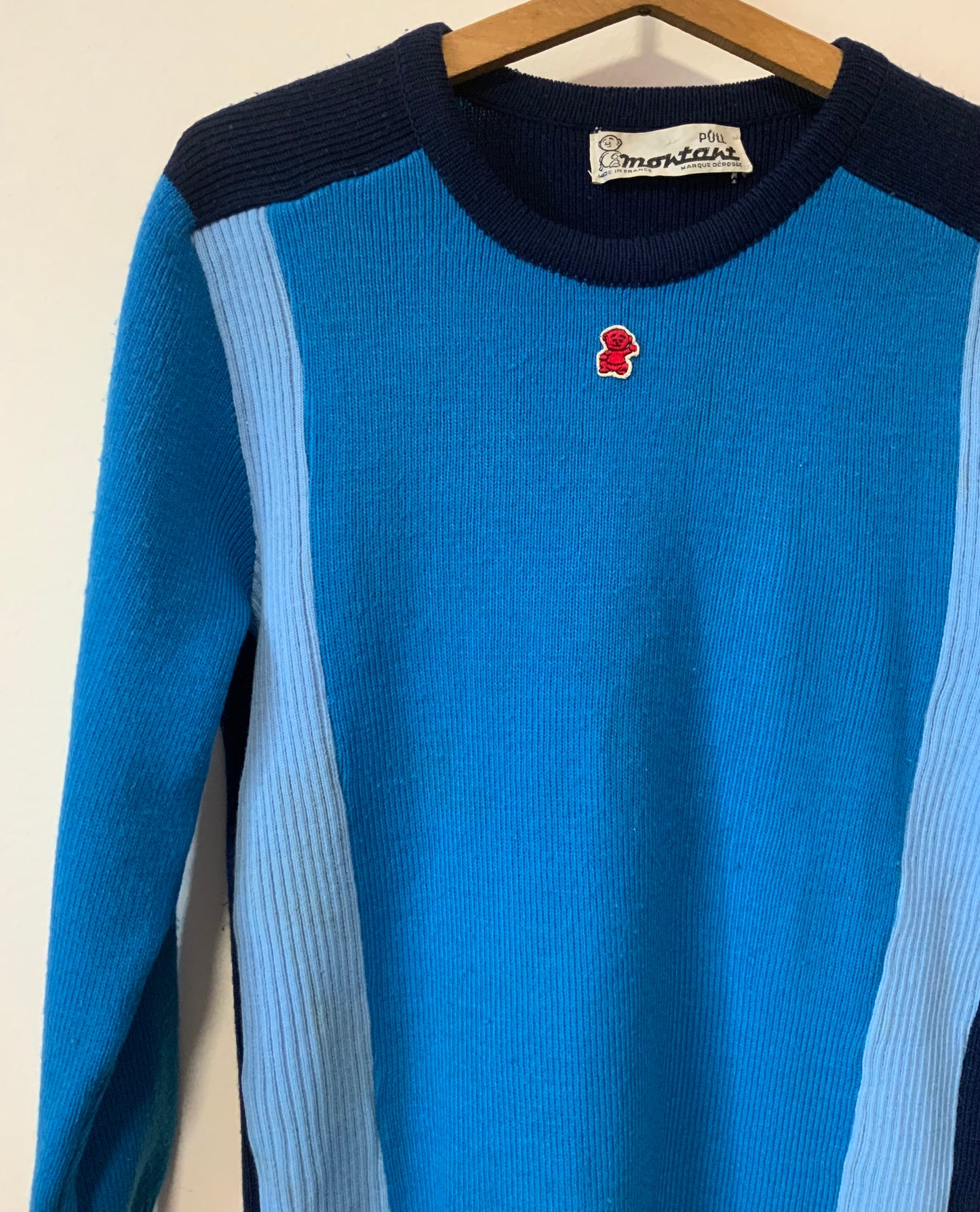 Pull Montagne Ski Marque France Montant Pur Vintage
