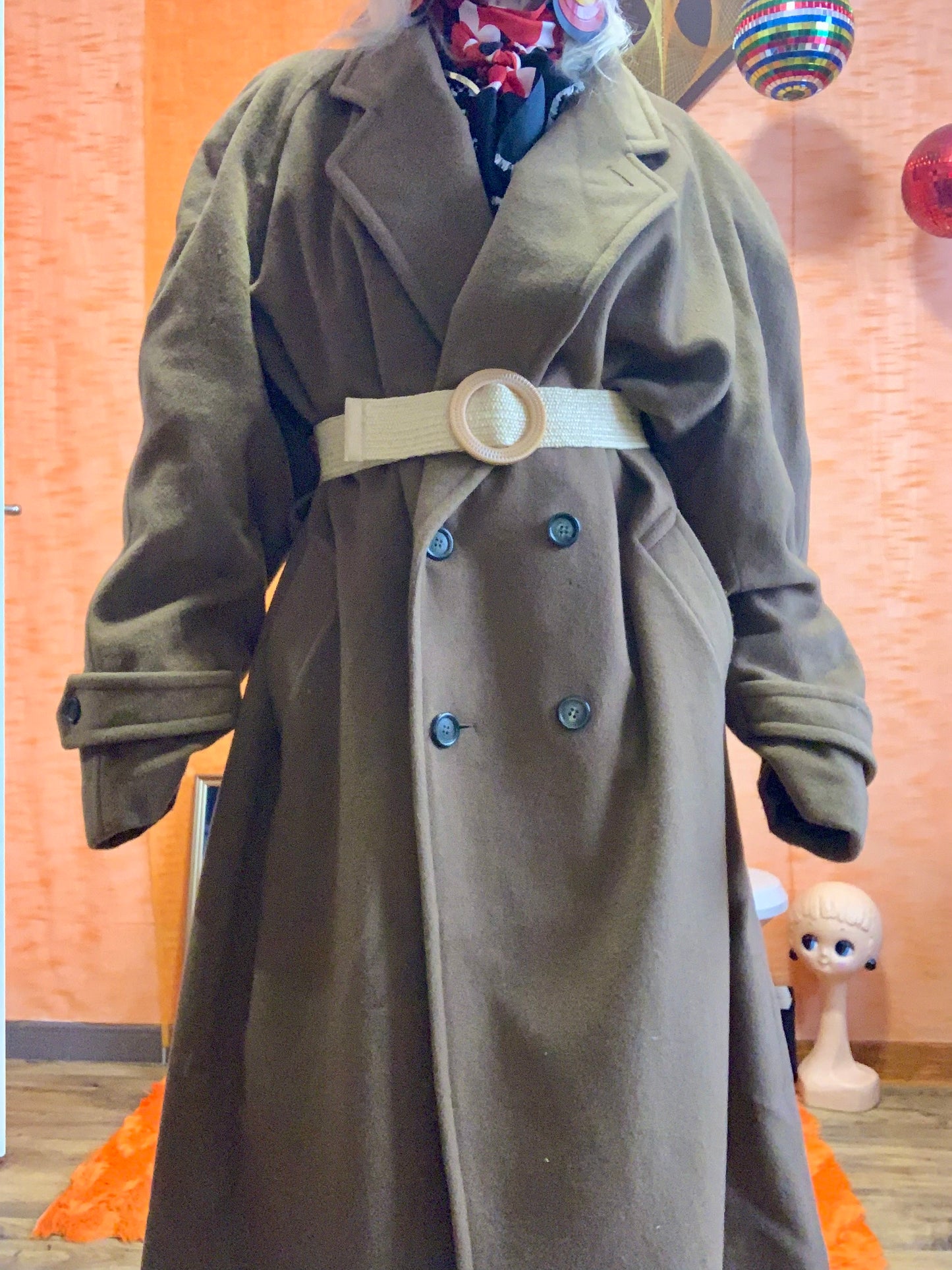Grand manteau Vintage laine et cachemire
