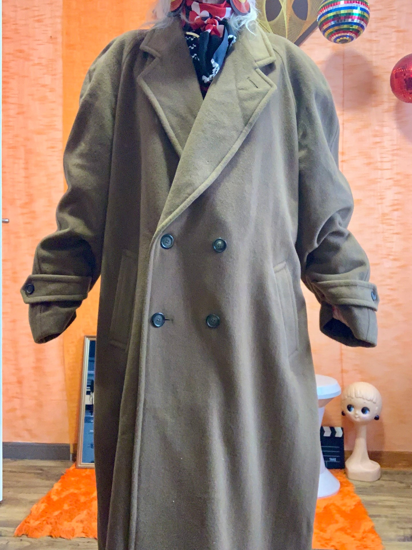 Grand manteau Vintage laine et cachemire