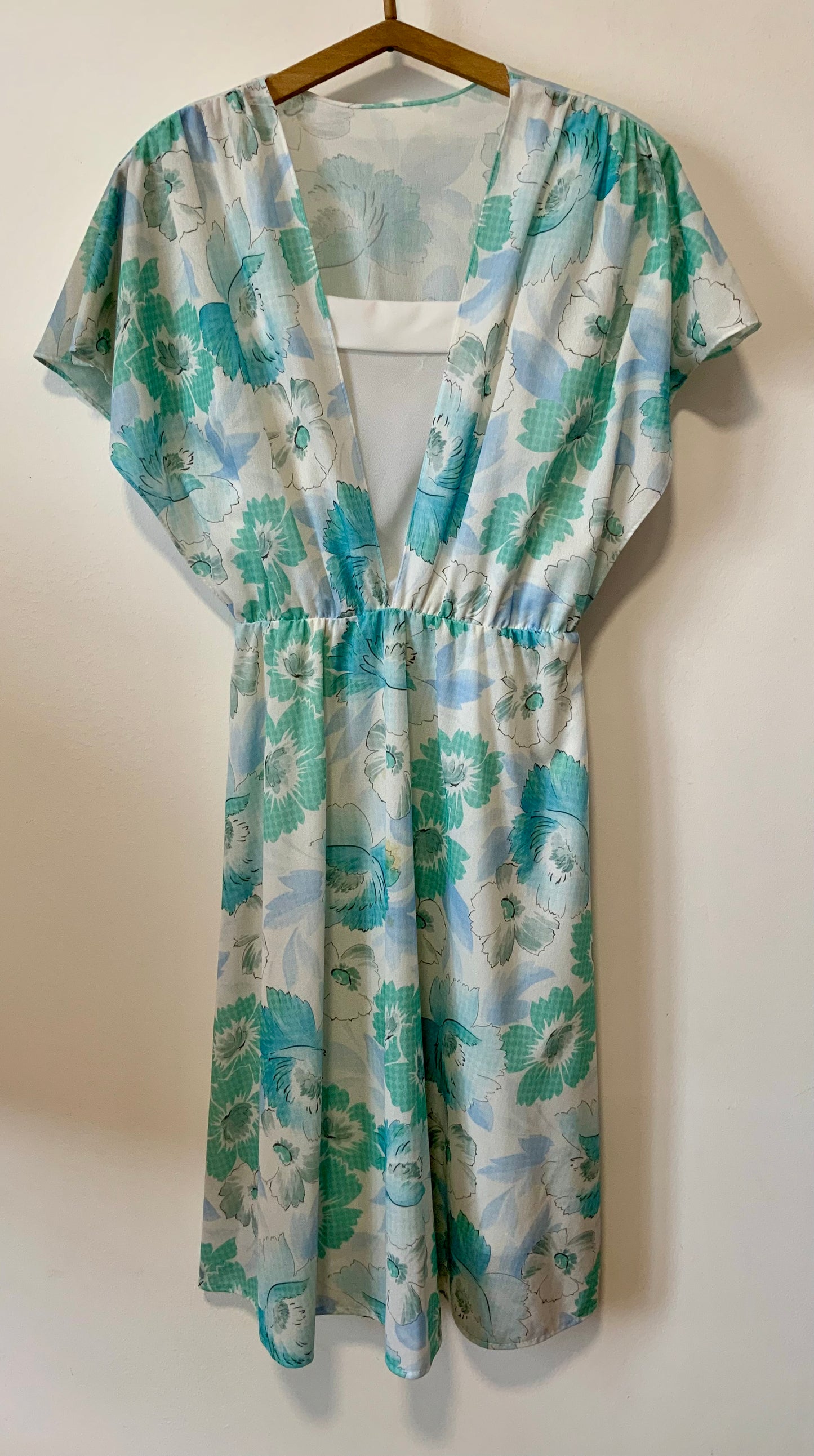 Robe À fleurs Vintage 1980 Forme Large