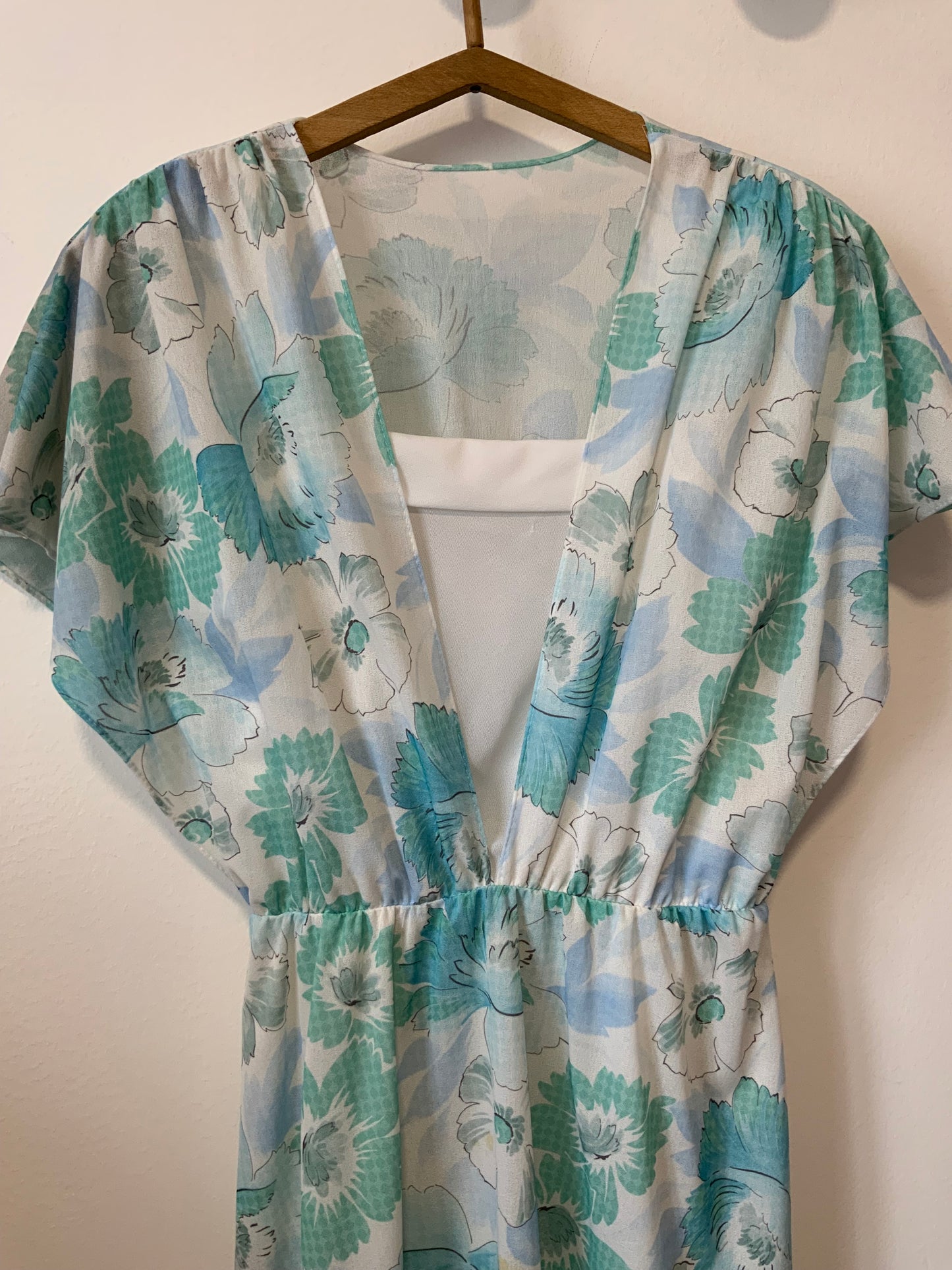 Robe À fleurs Vintage 1980 Forme Large
