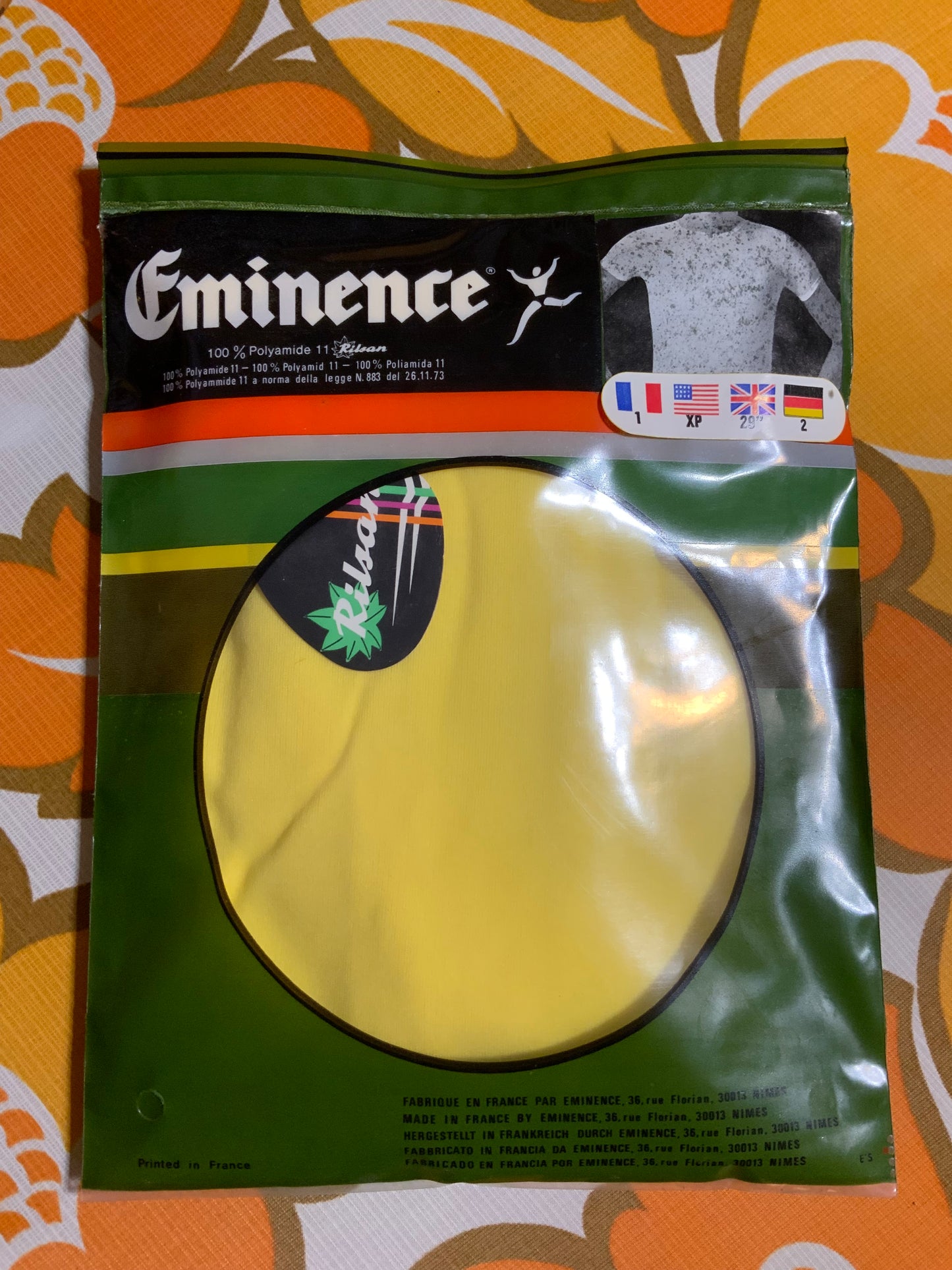 Tee Shirt Vintage 1980 Éminence Jaune Lumineux