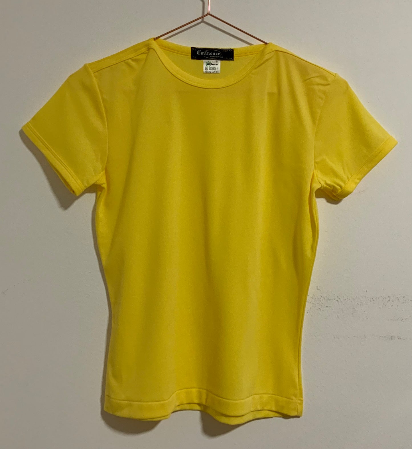 Tee Shirt Vintage 1980 Éminence Jaune Lumineux