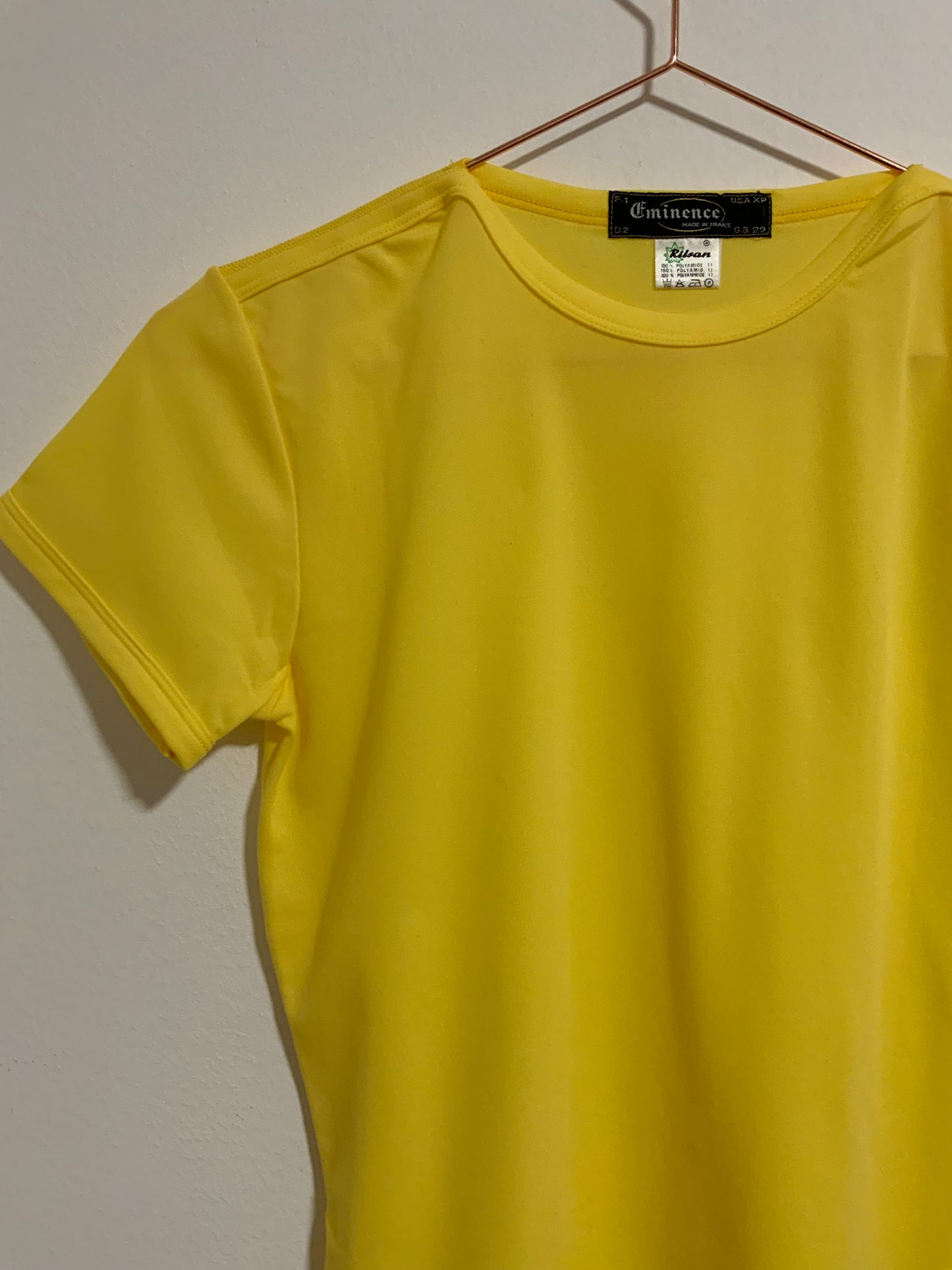 Tee Shirt Vintage 1980 Éminence Jaune Lumineux