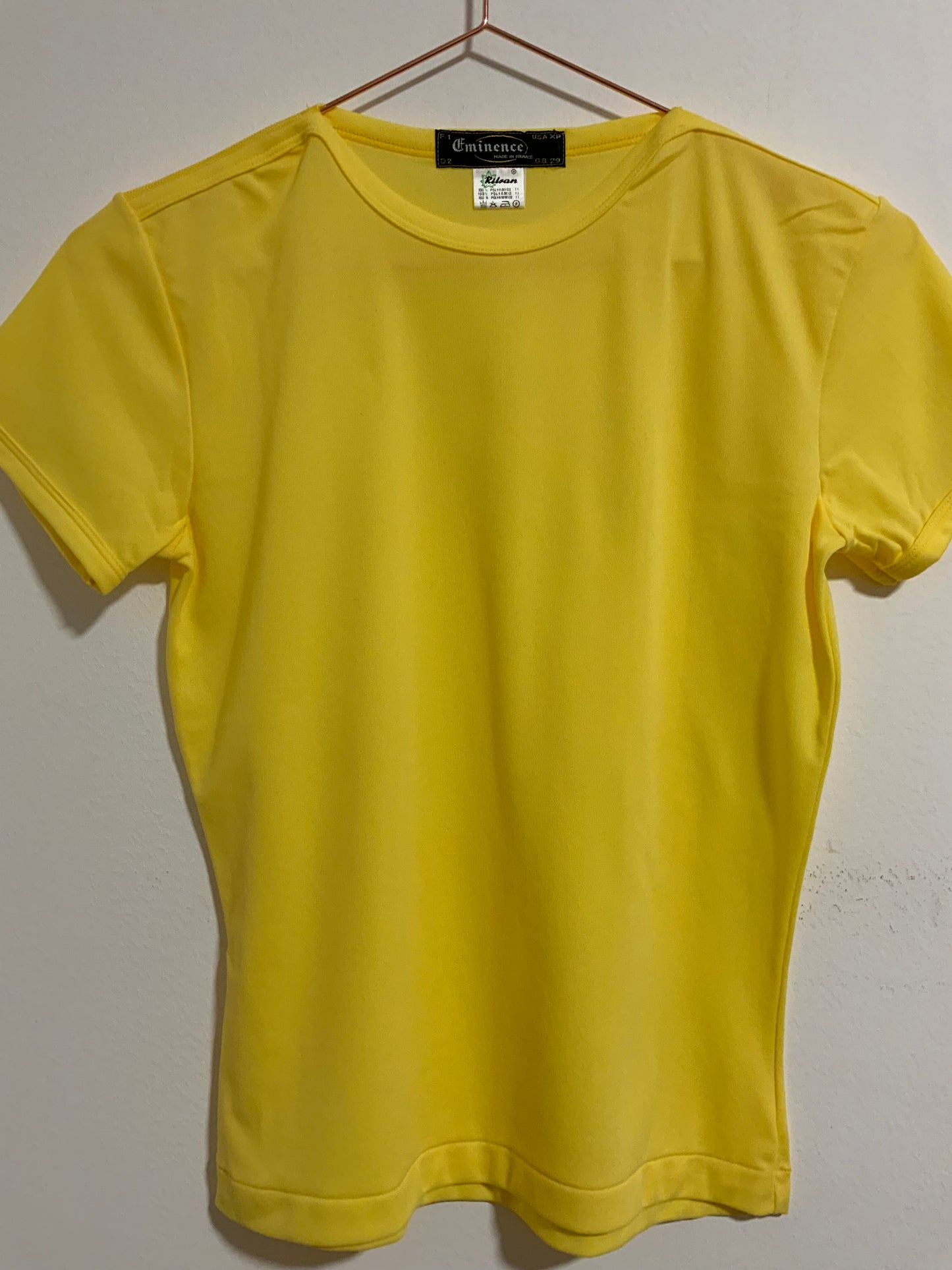 Tee Shirt Vintage 1980 Éminence Jaune Lumineux