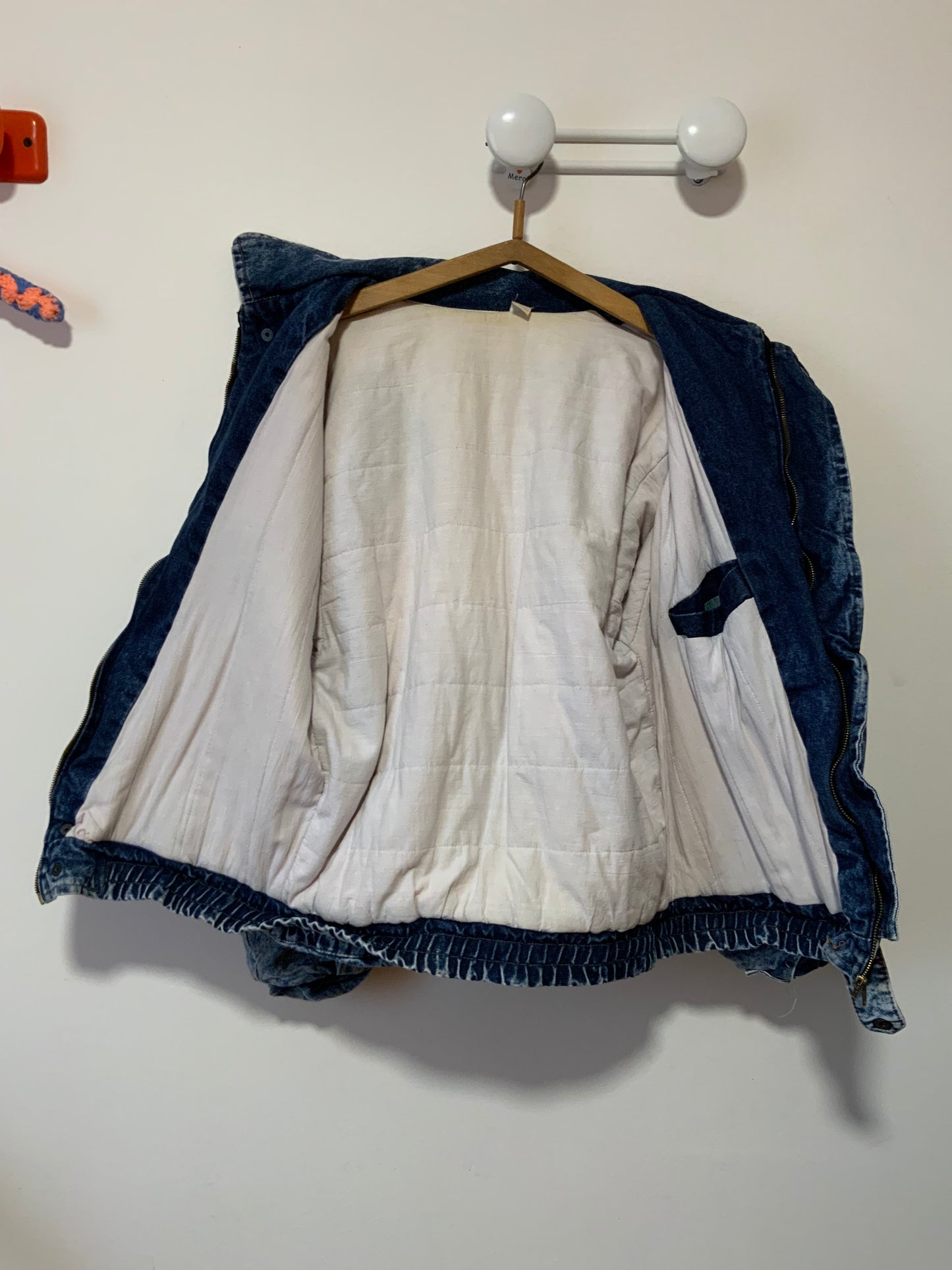 Rare et Sublime gros blouson en Denim Jean neige Vintage 1980
