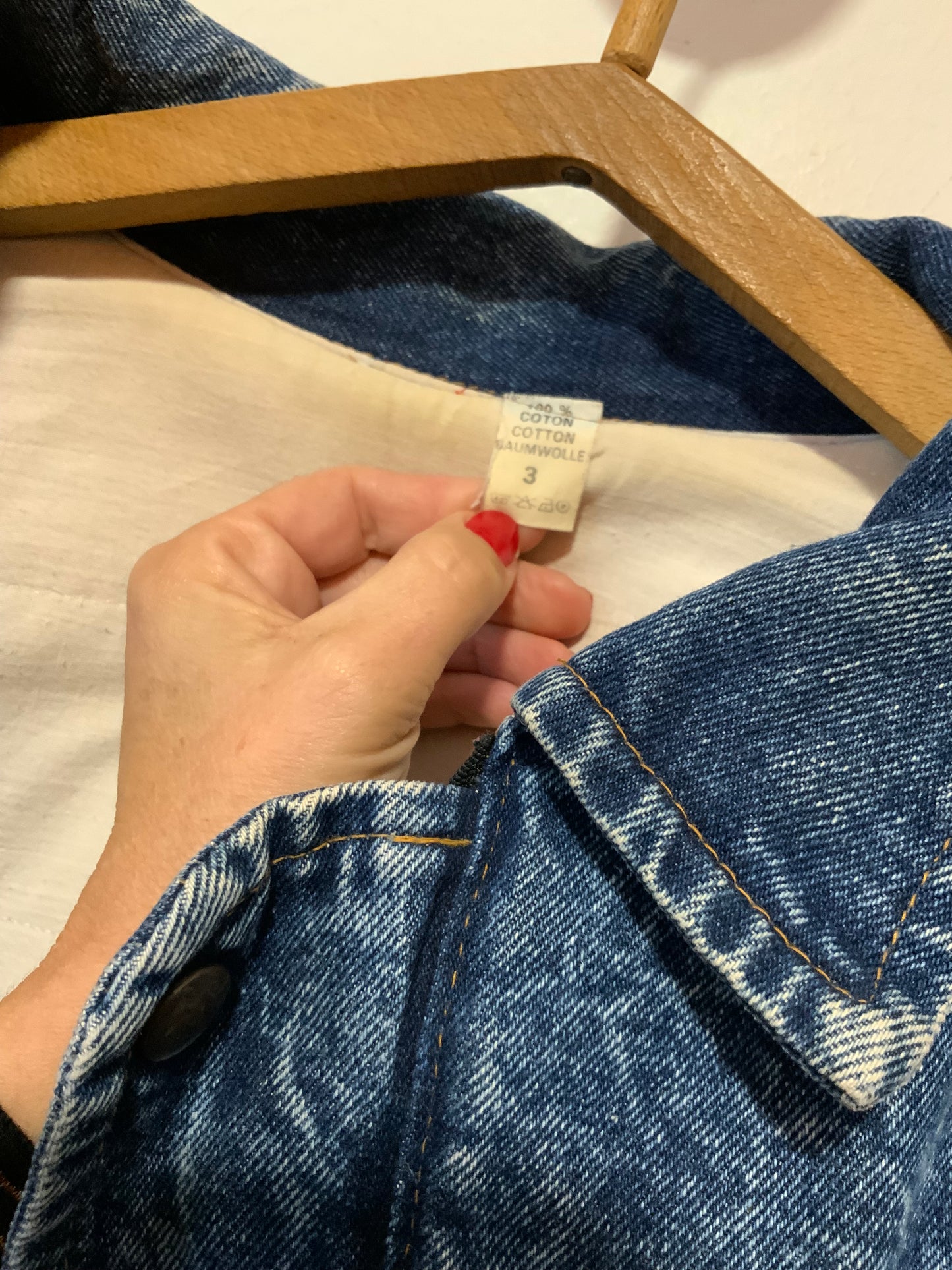 Rare et Sublime gros blouson en Denim Jean neige Vintage 1980