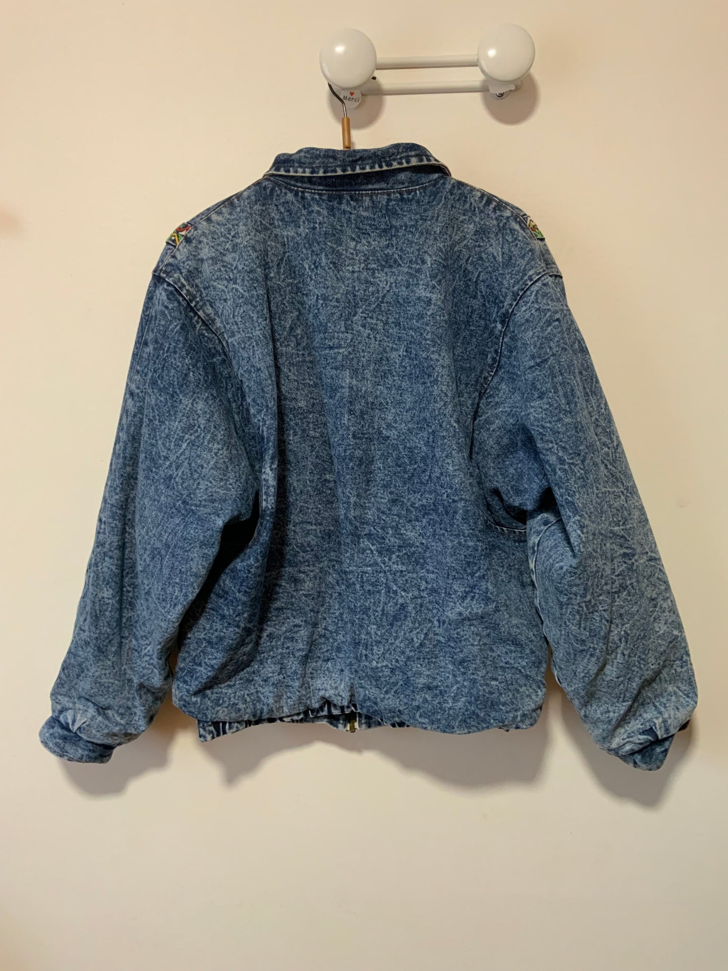 Rare et Sublime gros blouson en Denim Jean neige Vintage 1980