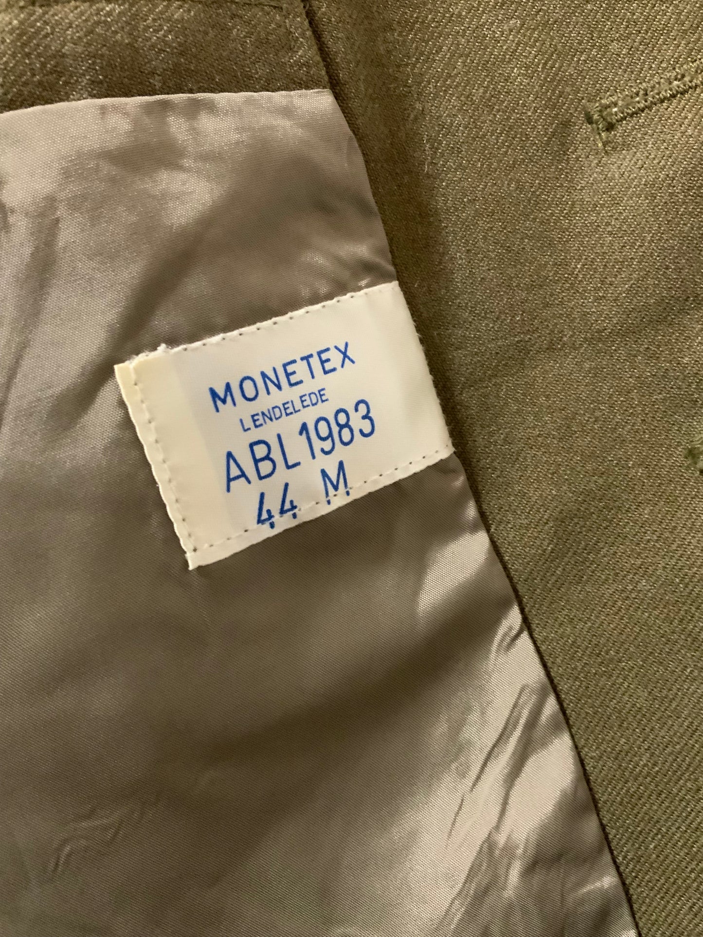 Veste Uniforme Officier Armée Belgique Vintage 1983 Neuve