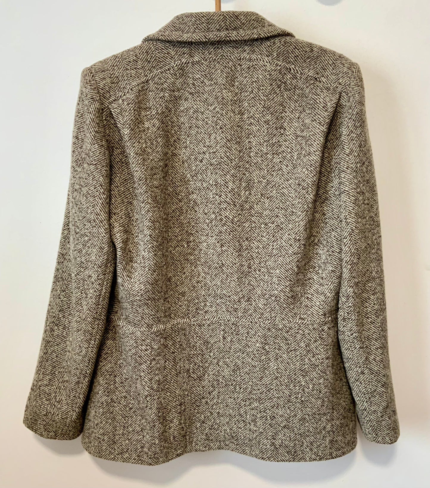 Veste Manteau Laine Thierry Mugler Motifs Chevrons Vintage 1990