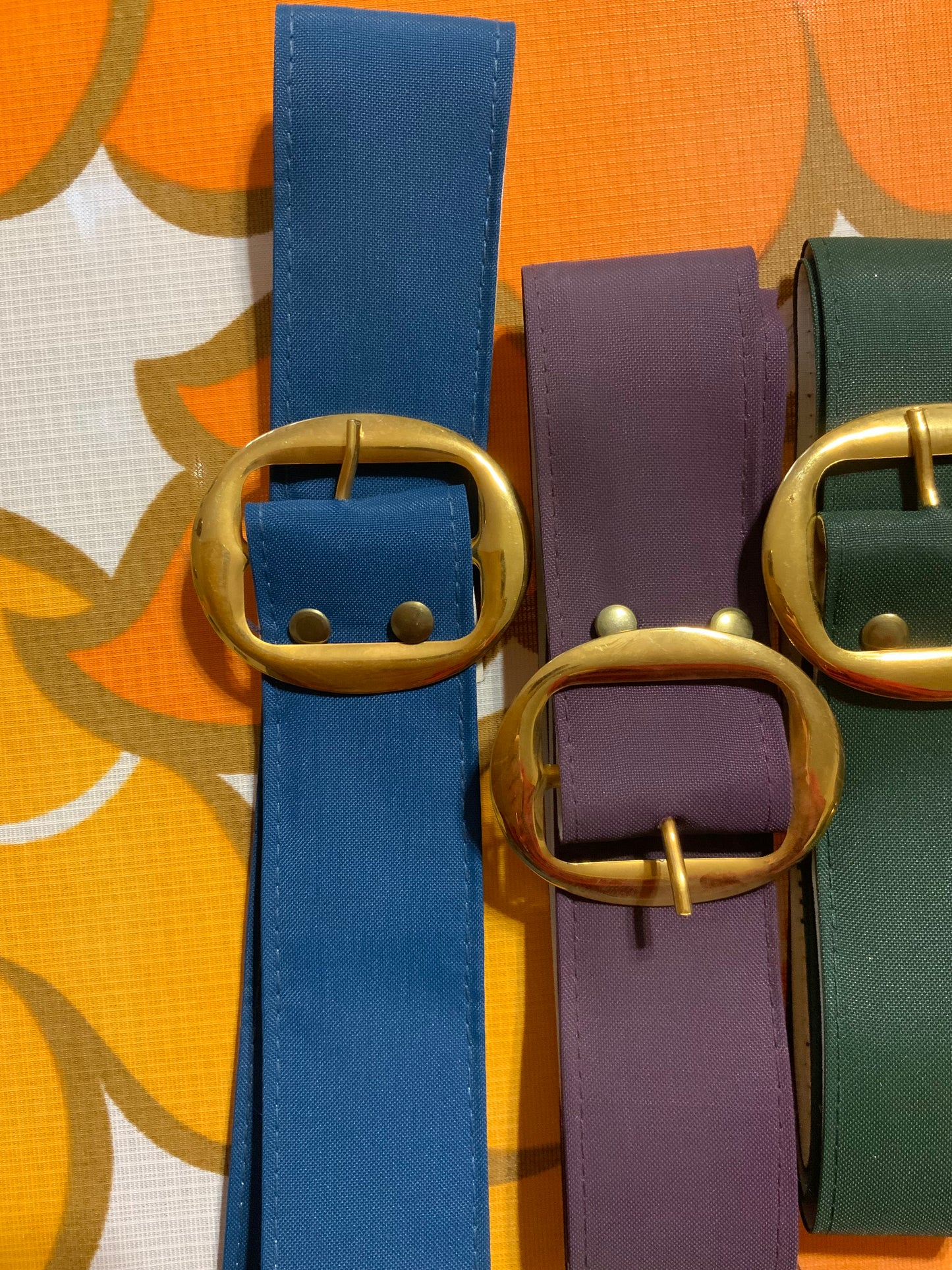 Lot 3 ceintures couleurs Deadstock Vintage 1970