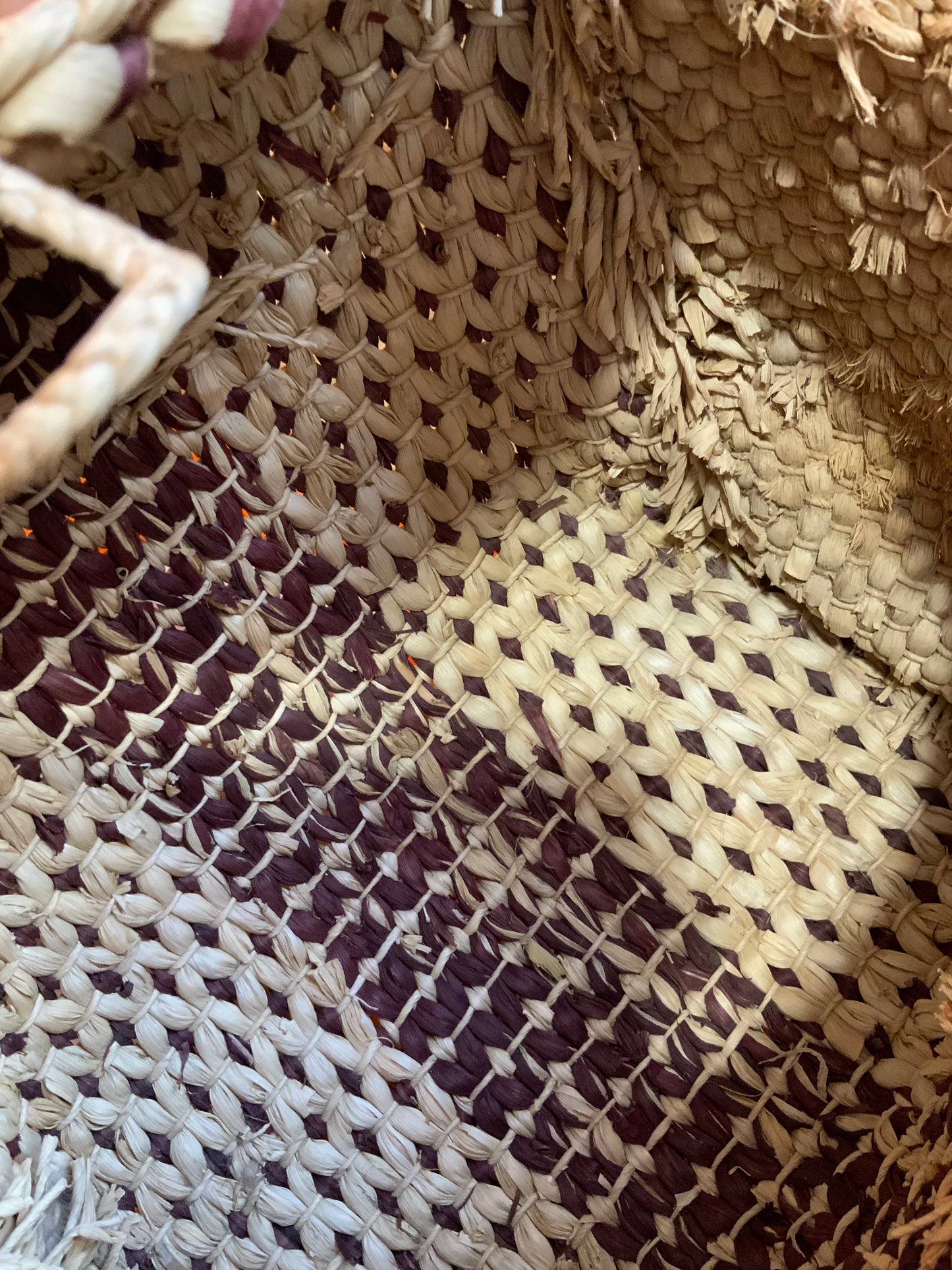 Grand Panier pailles tressées Vintage