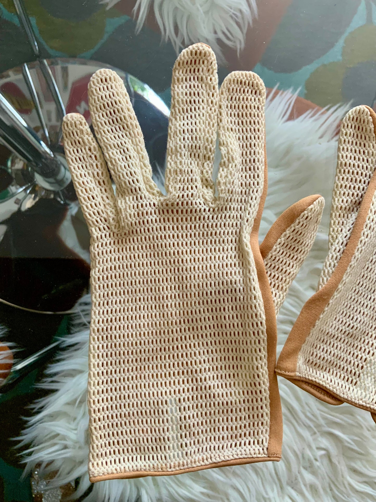 Gants résille Vintage 1970