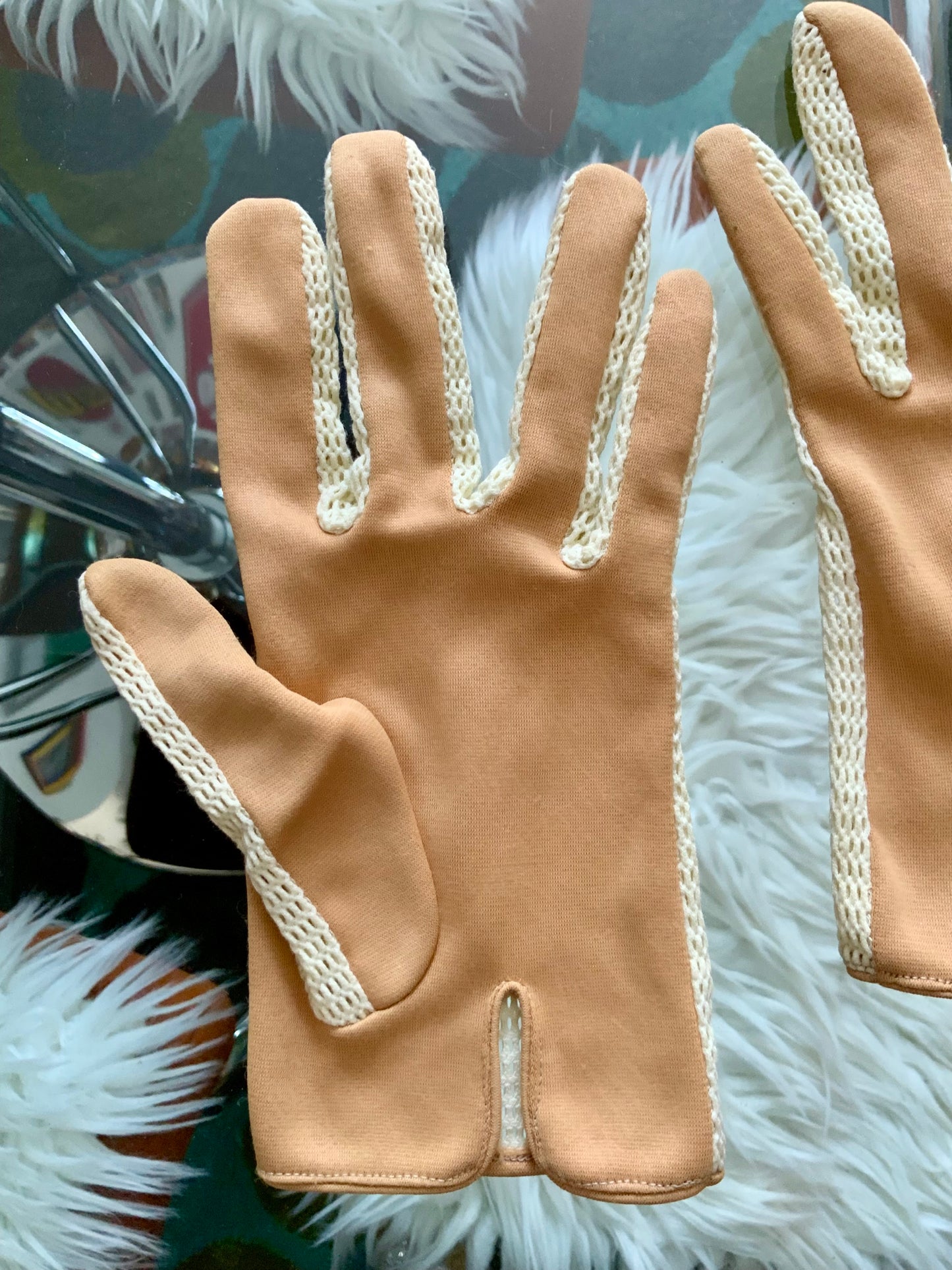 Gants résille Vintage 1970