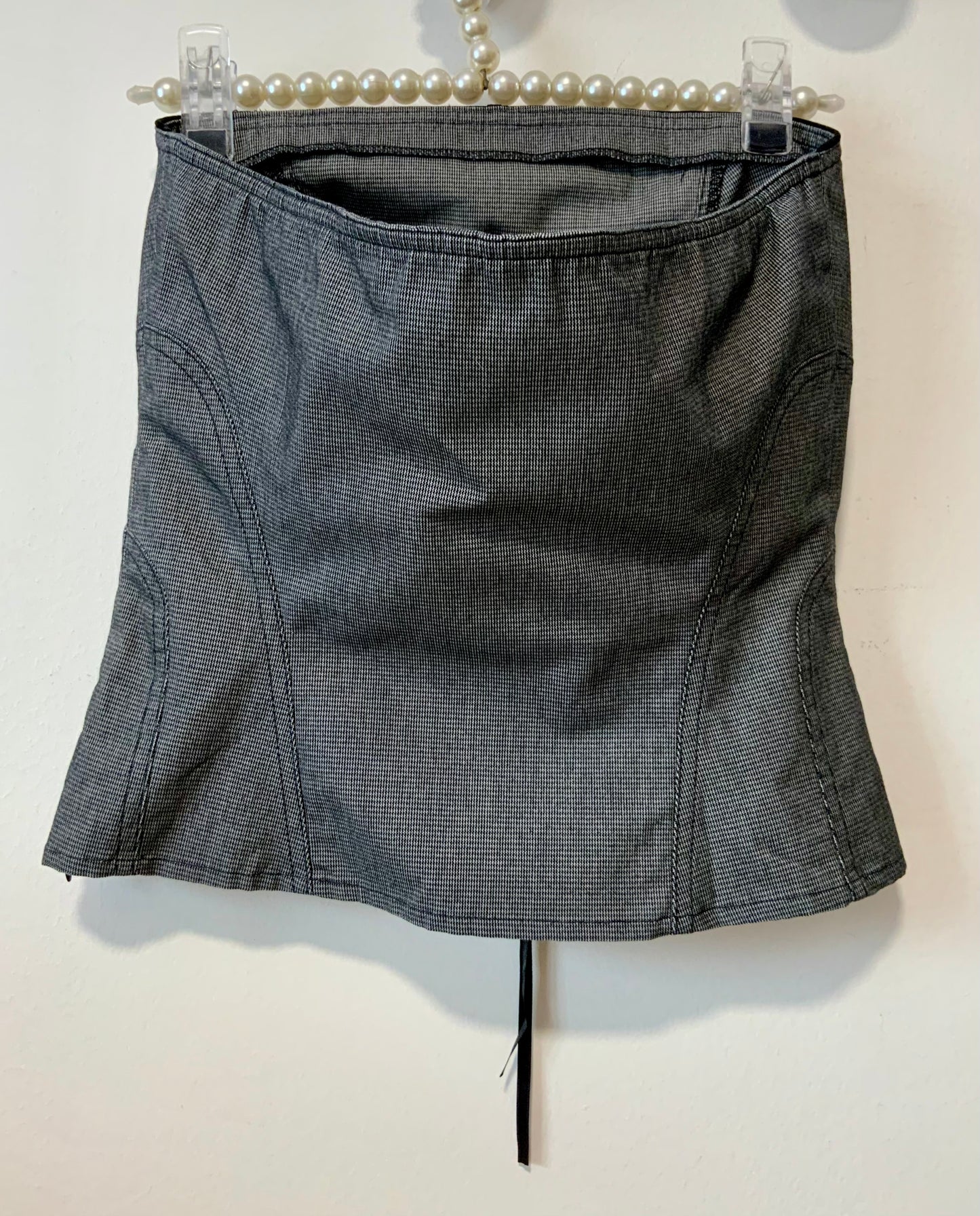 Bustier a carreaux Chattawak 1990 Vintage T38