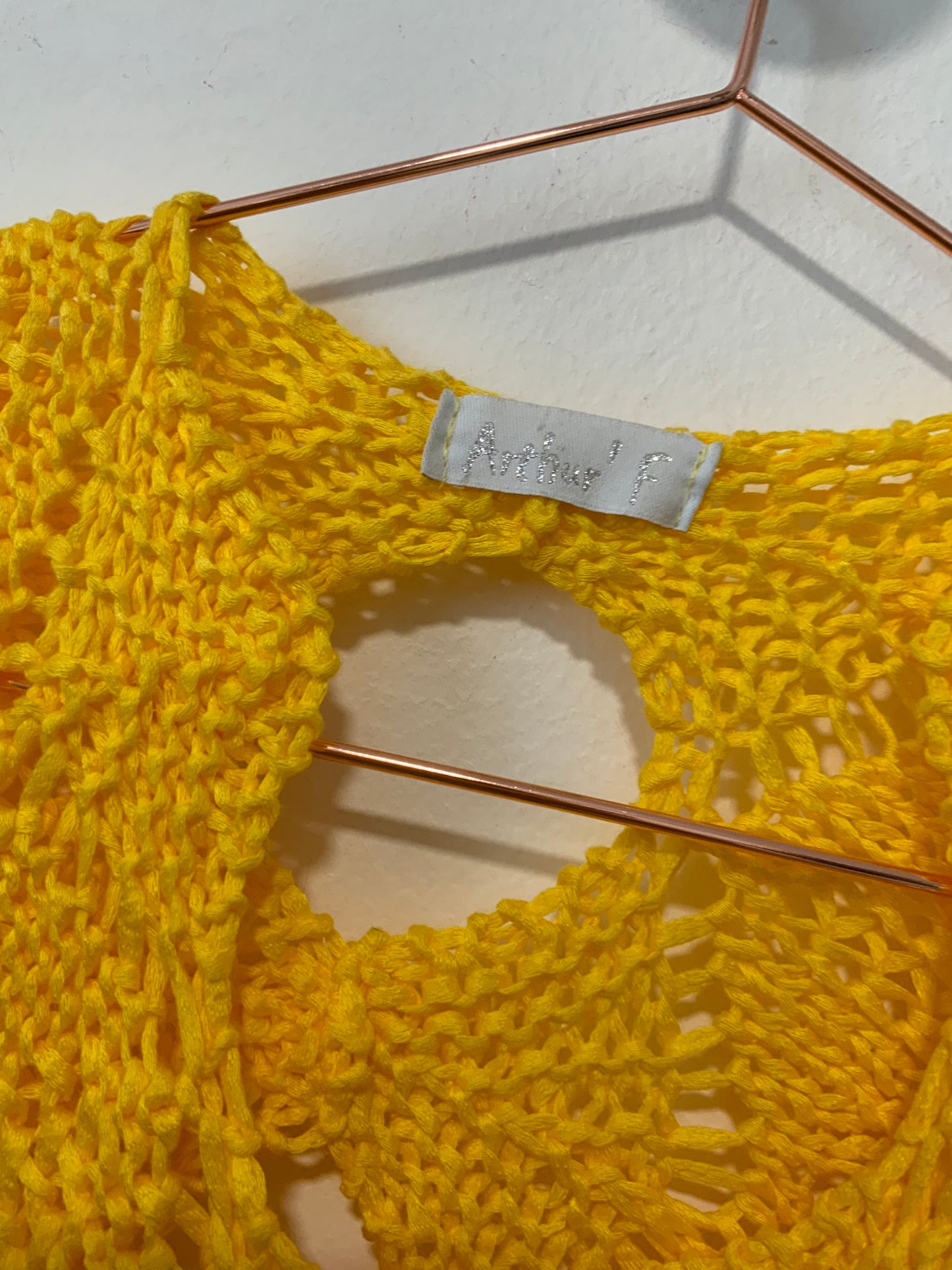 Gilet court mailles crochets Oranges Dos magique Vintage Tricots Arthur