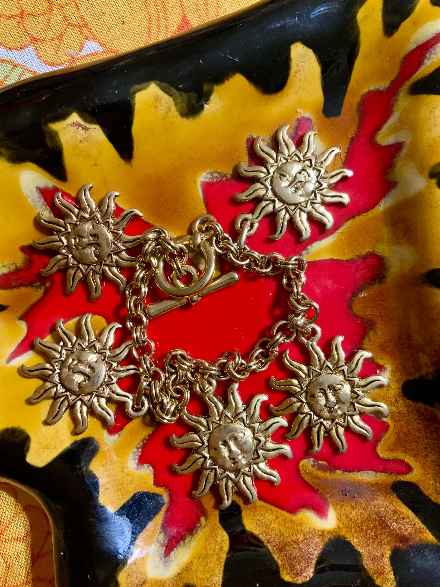 Bracelet a pendeloques Soleils Pur Vintage 1990