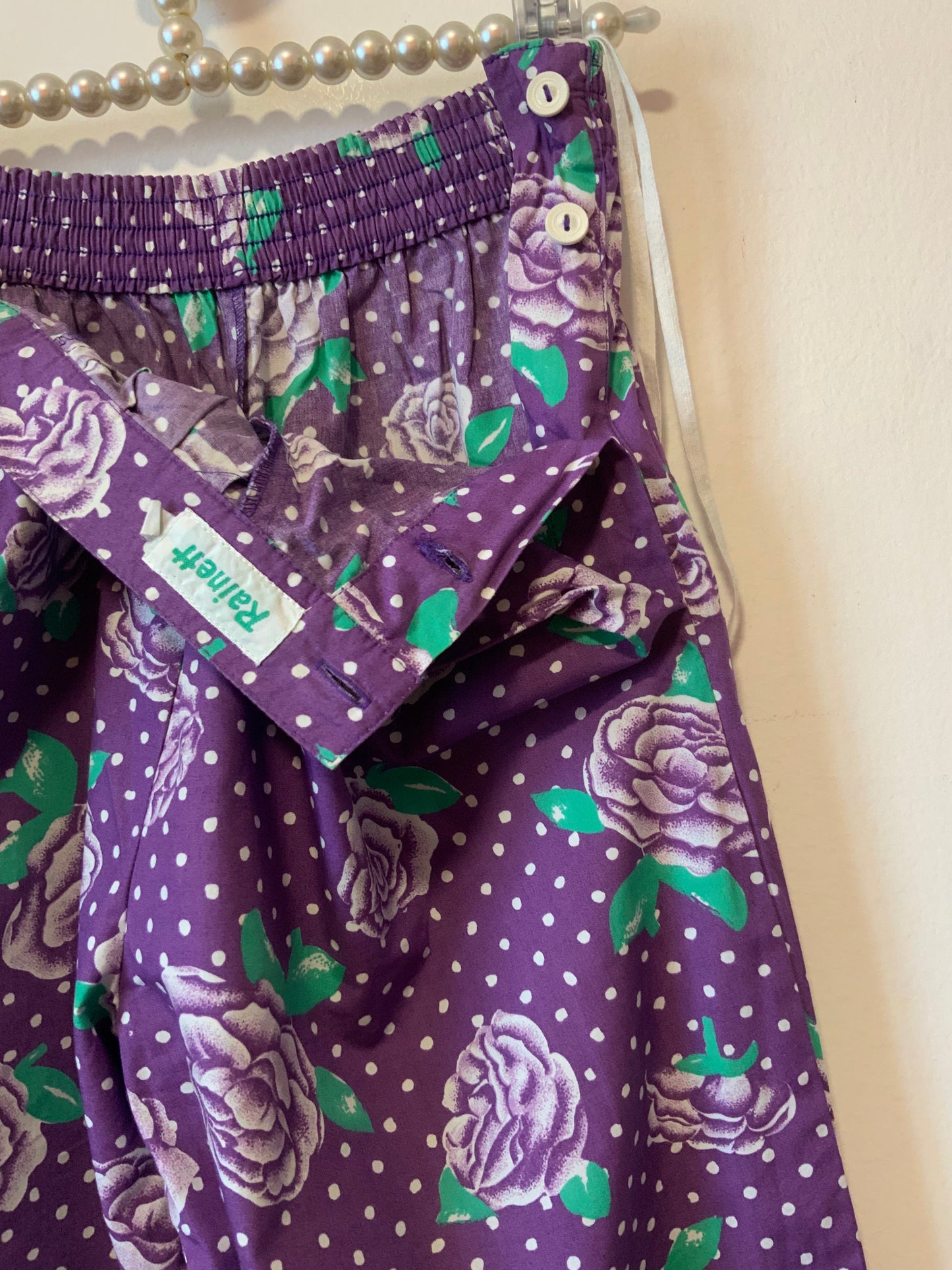 Ensemble à Fleurs Pepite Vintage 1980 à volants