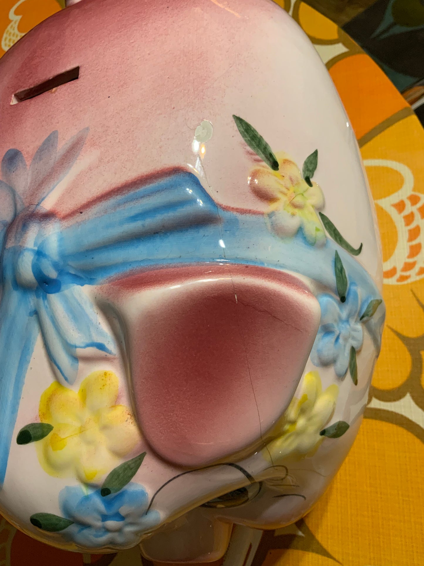 Tirelire XXL cochon 1980 Vintage