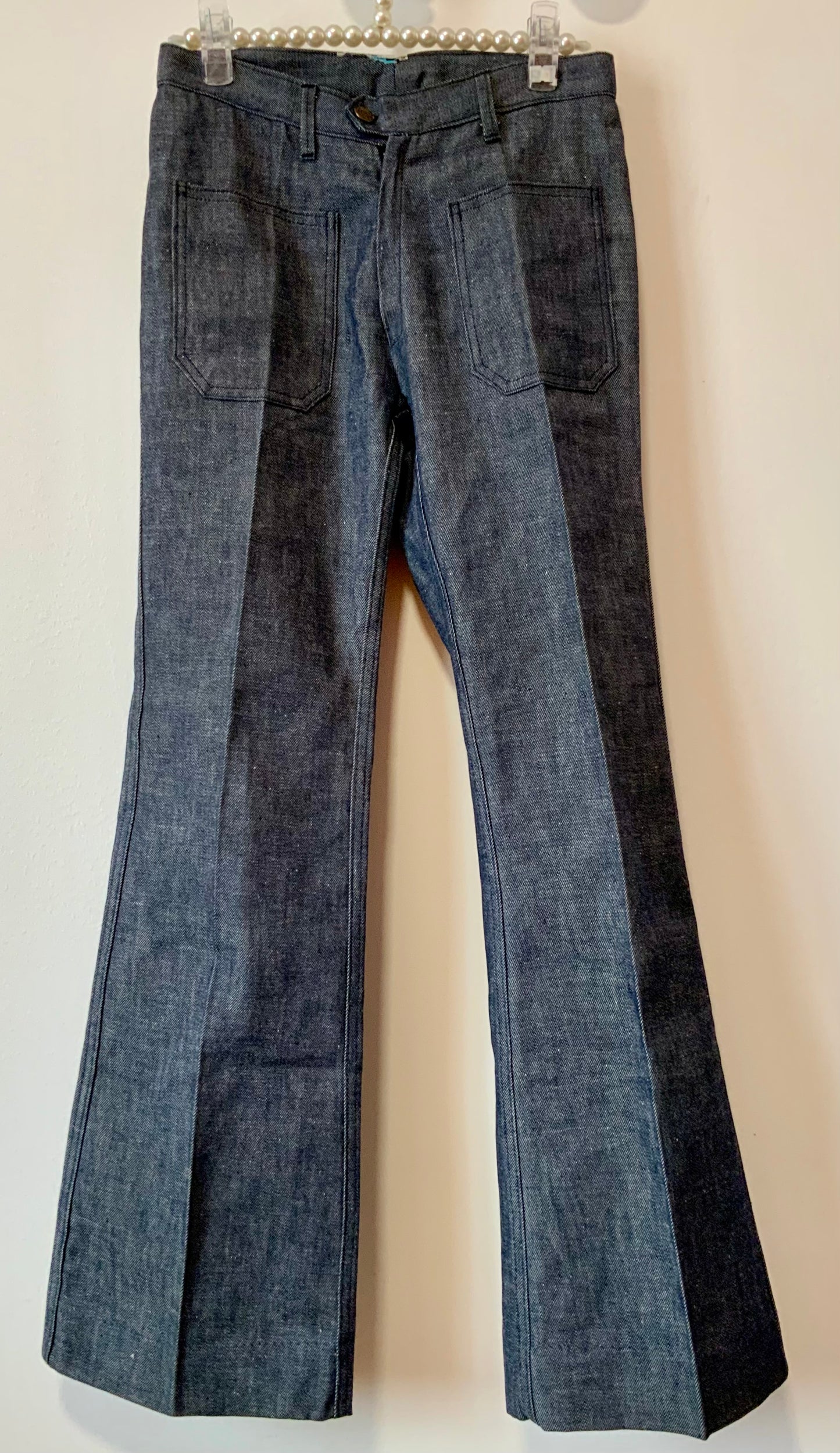 Pantalon Pattes d’éléphant 1970 Neuf Deadstock Denim Flare