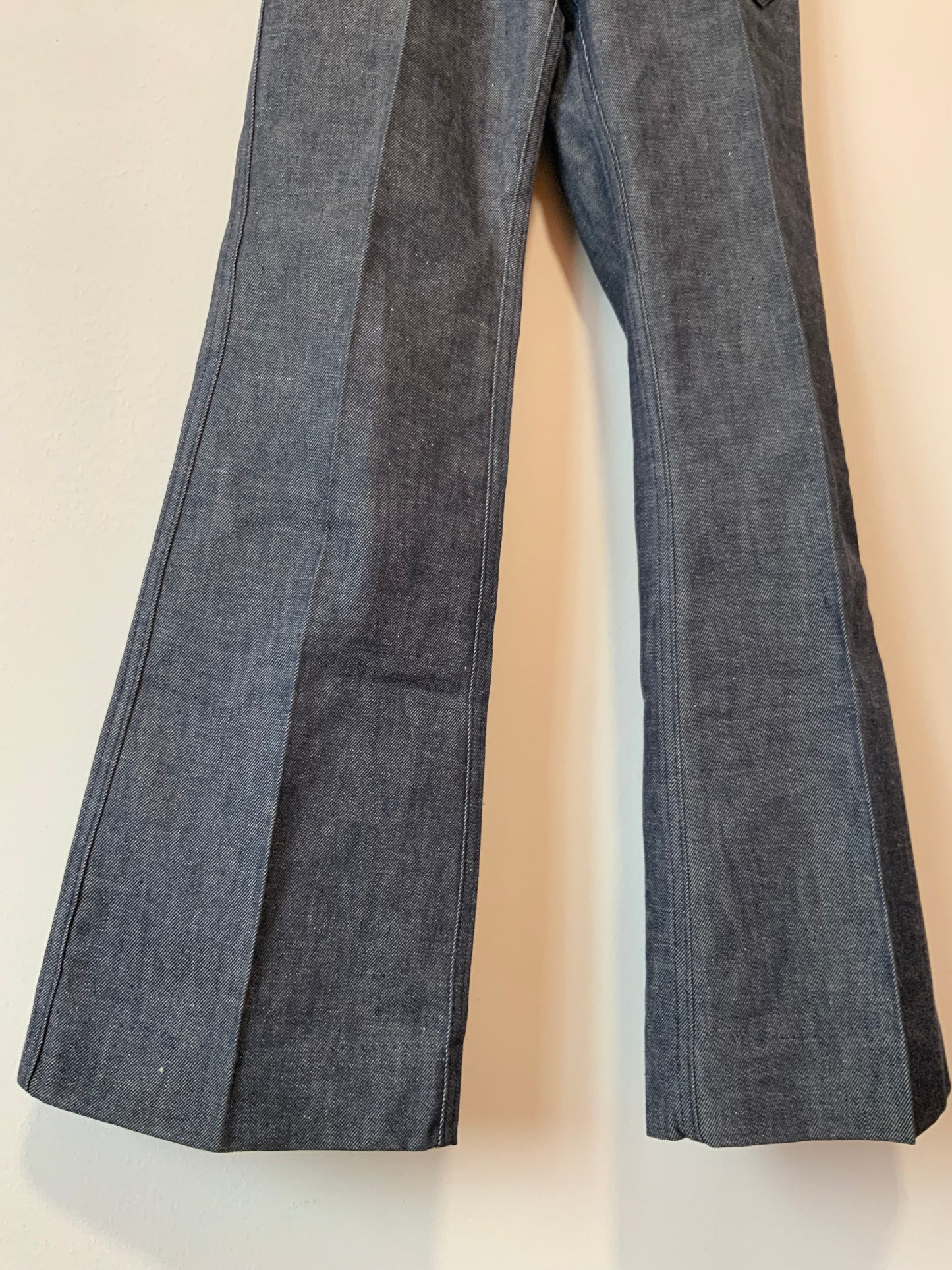 Pantalon Pattes d’éléphant 1970 Neuf Deadstock Denim Flare