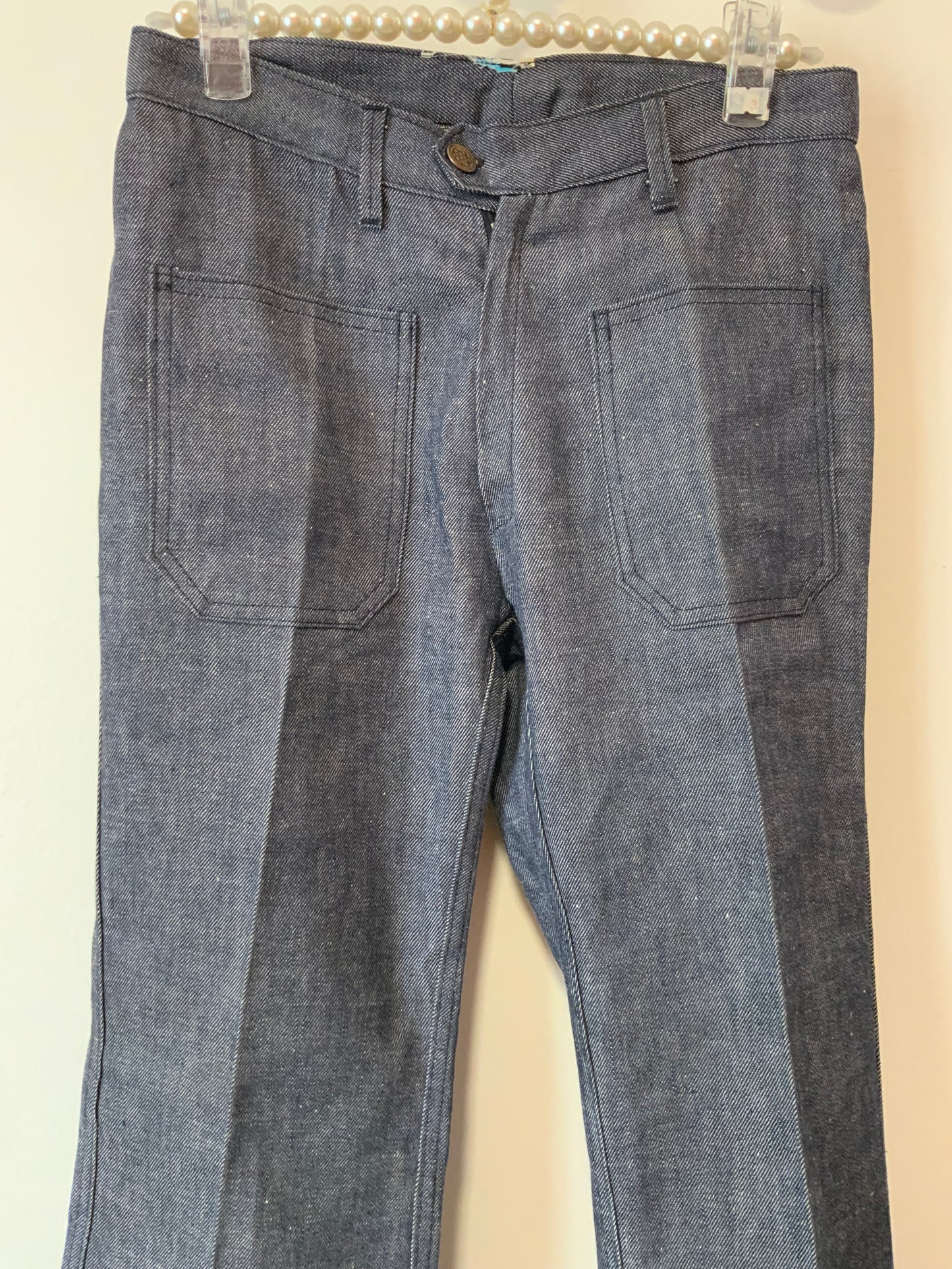 Pantalon Pattes d’éléphant 1970 Neuf Deadstock Denim Flare