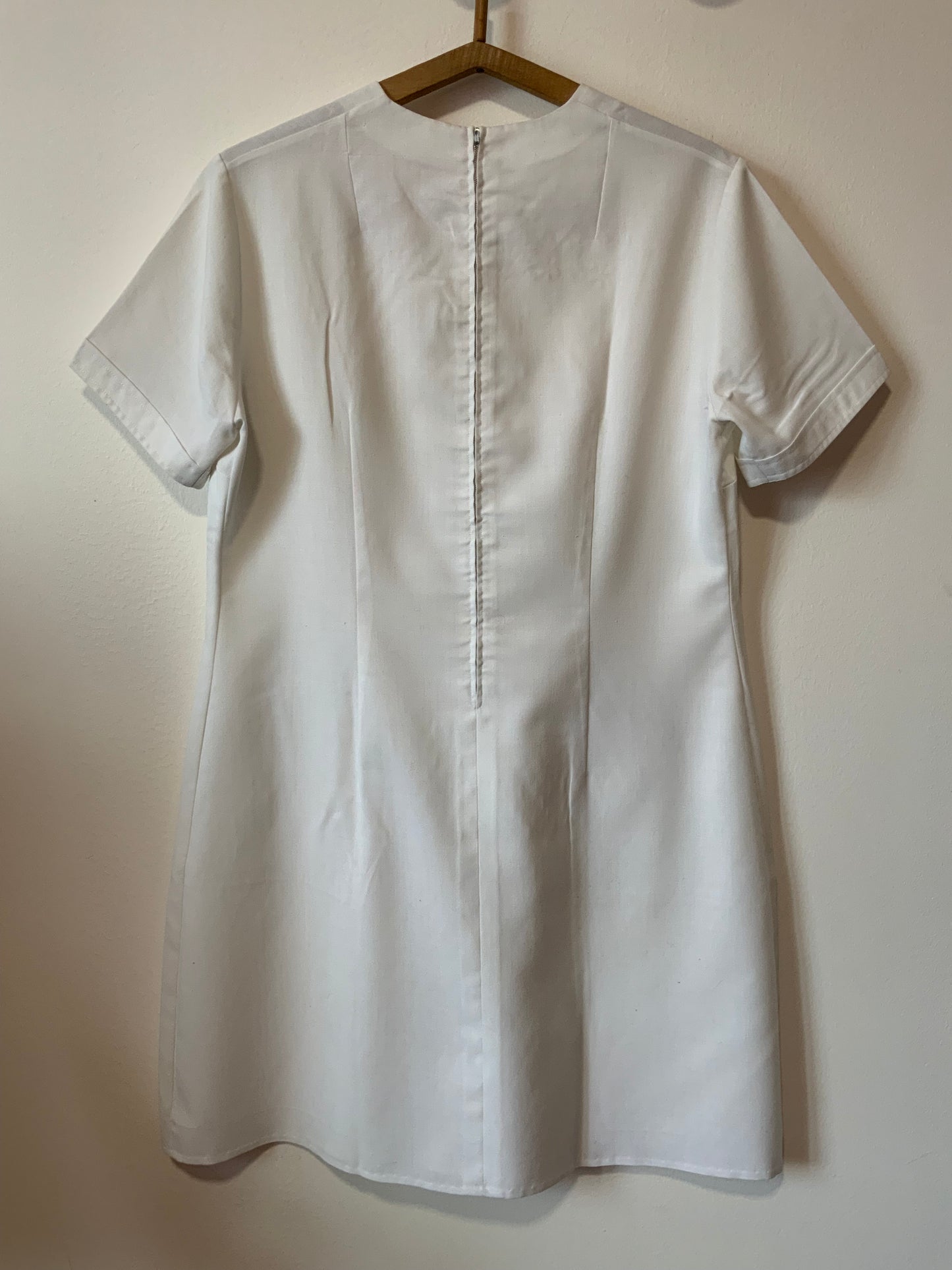 Robe blouse blanche France Vintage Broderies Fleurs