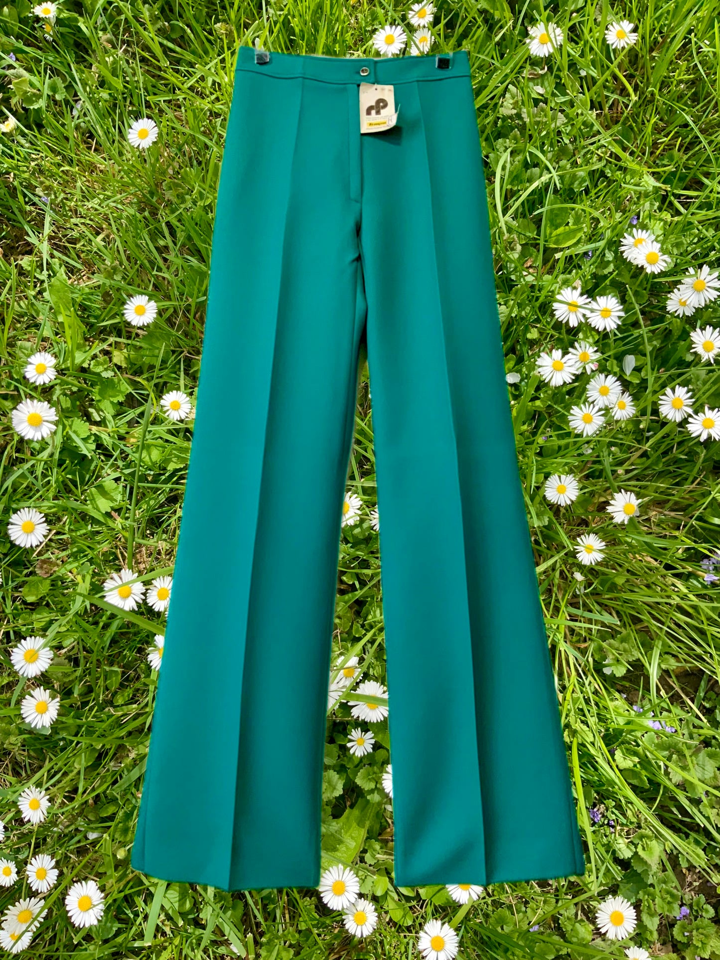 Superbe Pantalon Pattes d’éléphant Vintage 1970 Tergal Pépite Deadstock
