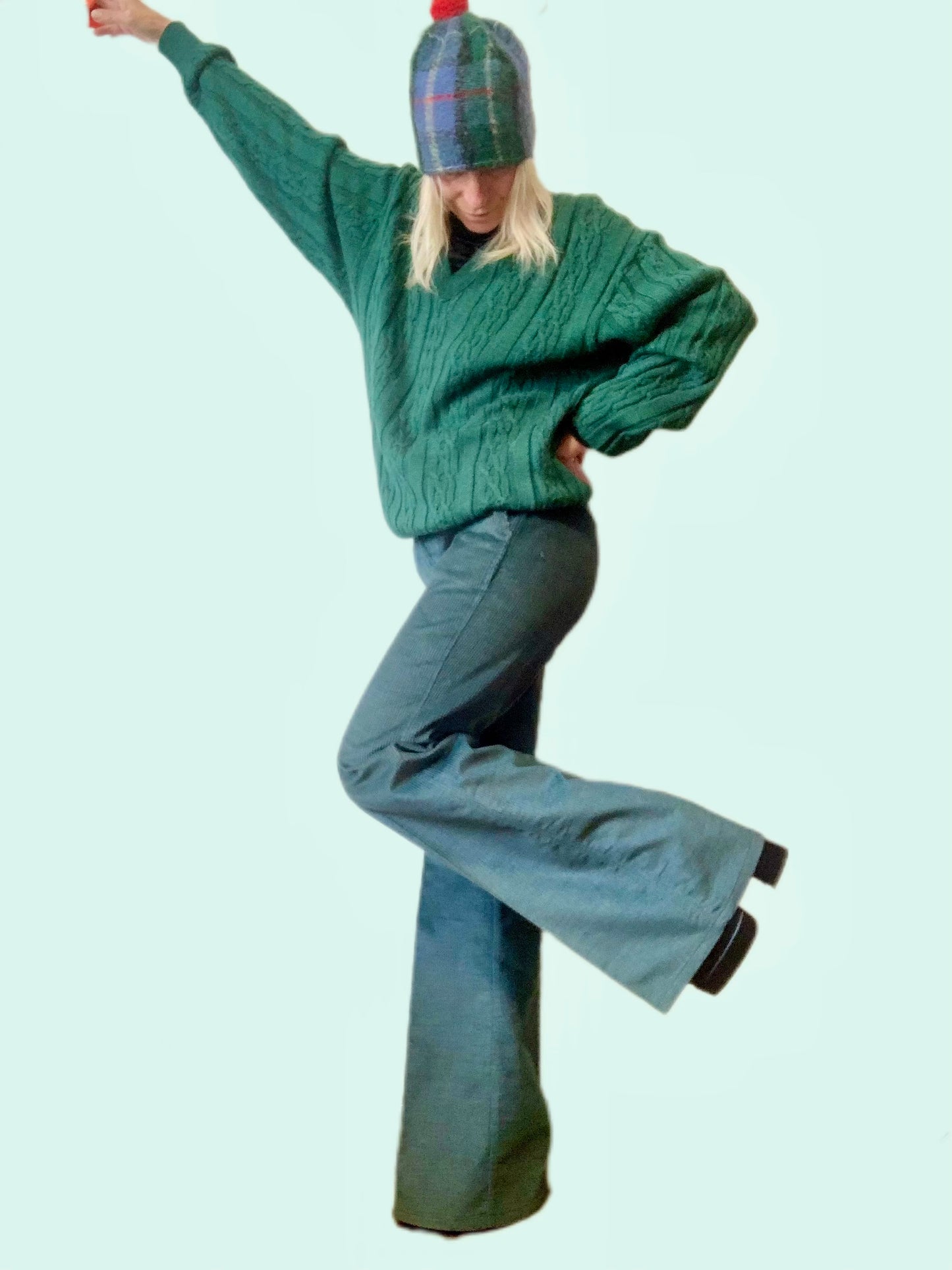Pantalon Pattes d’éléphant Flare Velours côtelé Deadstock 1970