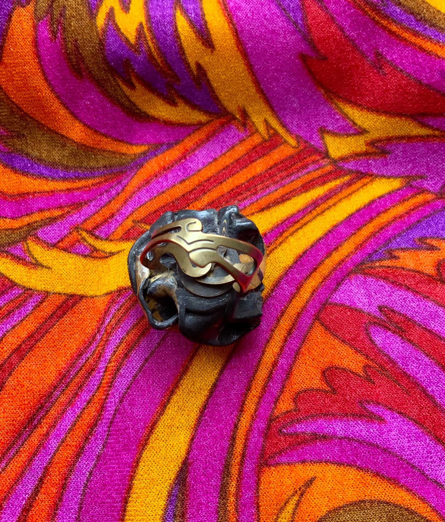 Bague résine Forme Fleur Ancienne Vintage