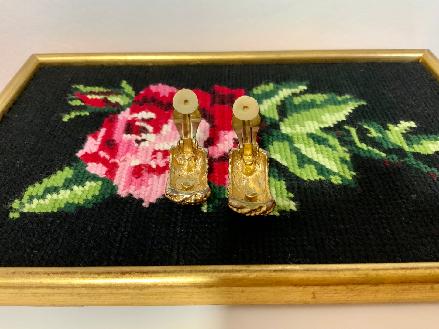 Boucles d’oreilles Métal Doré Chic Vintage 1980/90