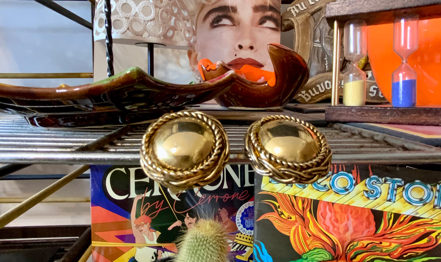 Boucles d’oreilles Chic Métal Vintage 1980/90