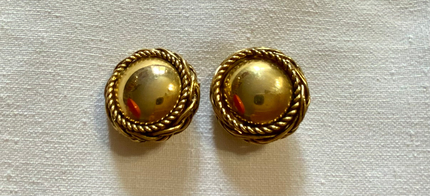 Boucles d’oreilles Chic Métal Vintage 1980/90