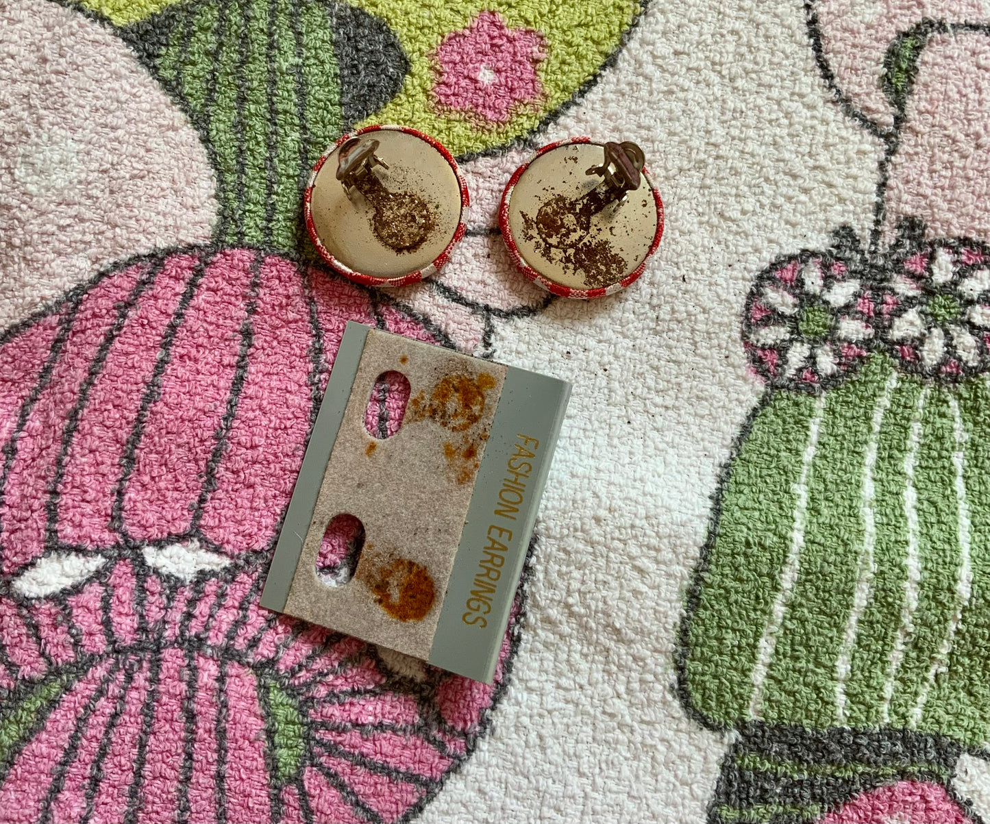 Accessoire Bijoux Boucles d’oreilles Vichy Vintage 1980