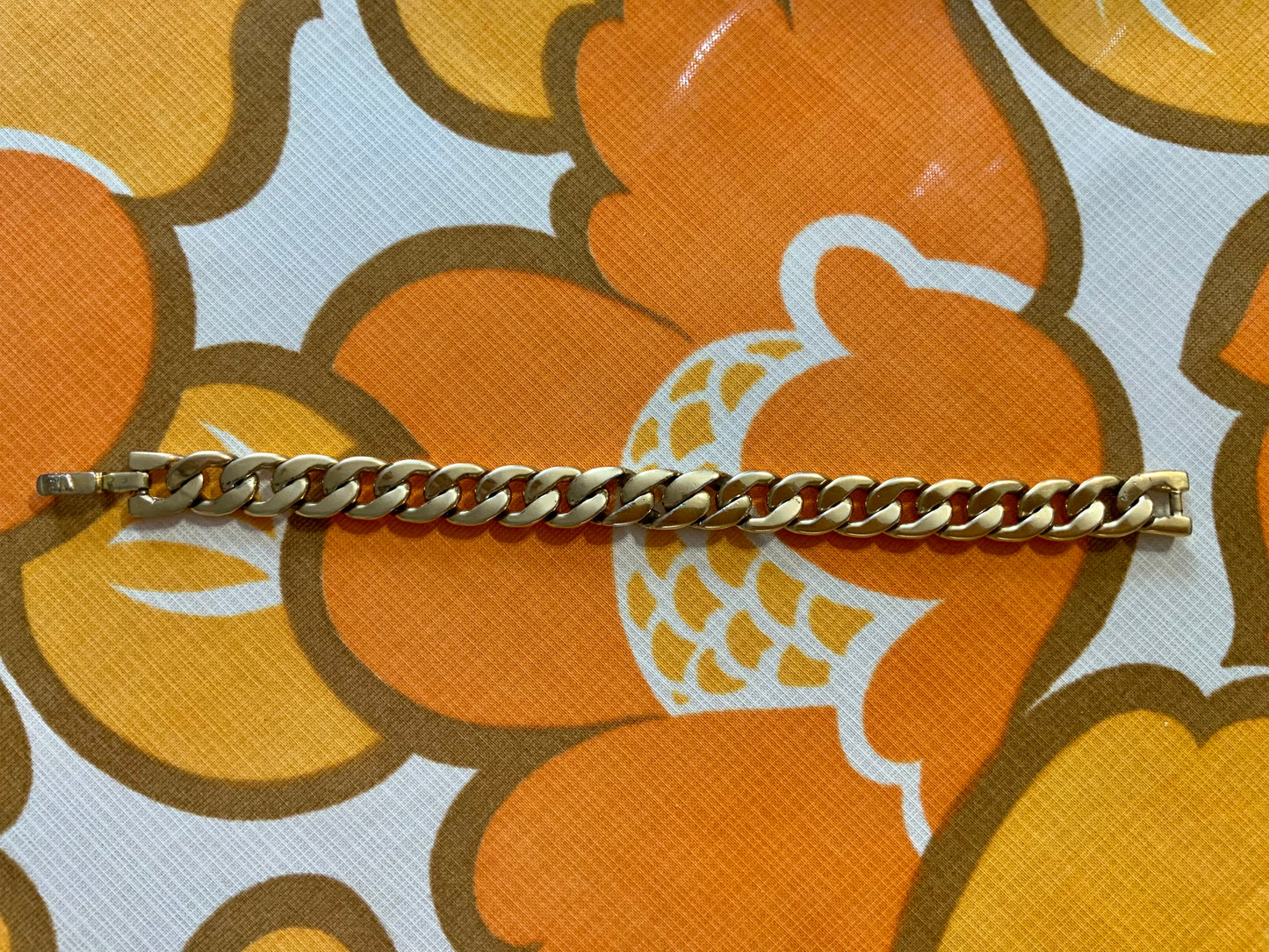 Magnifique Bracelet Mailles Chaines plates Vintage Vogue Bijoux