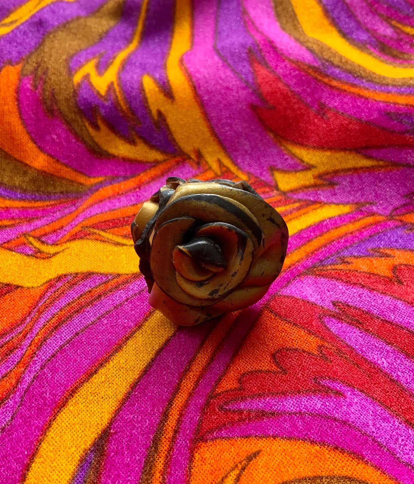 Bague résine Forme Fleur Ancienne Vintage