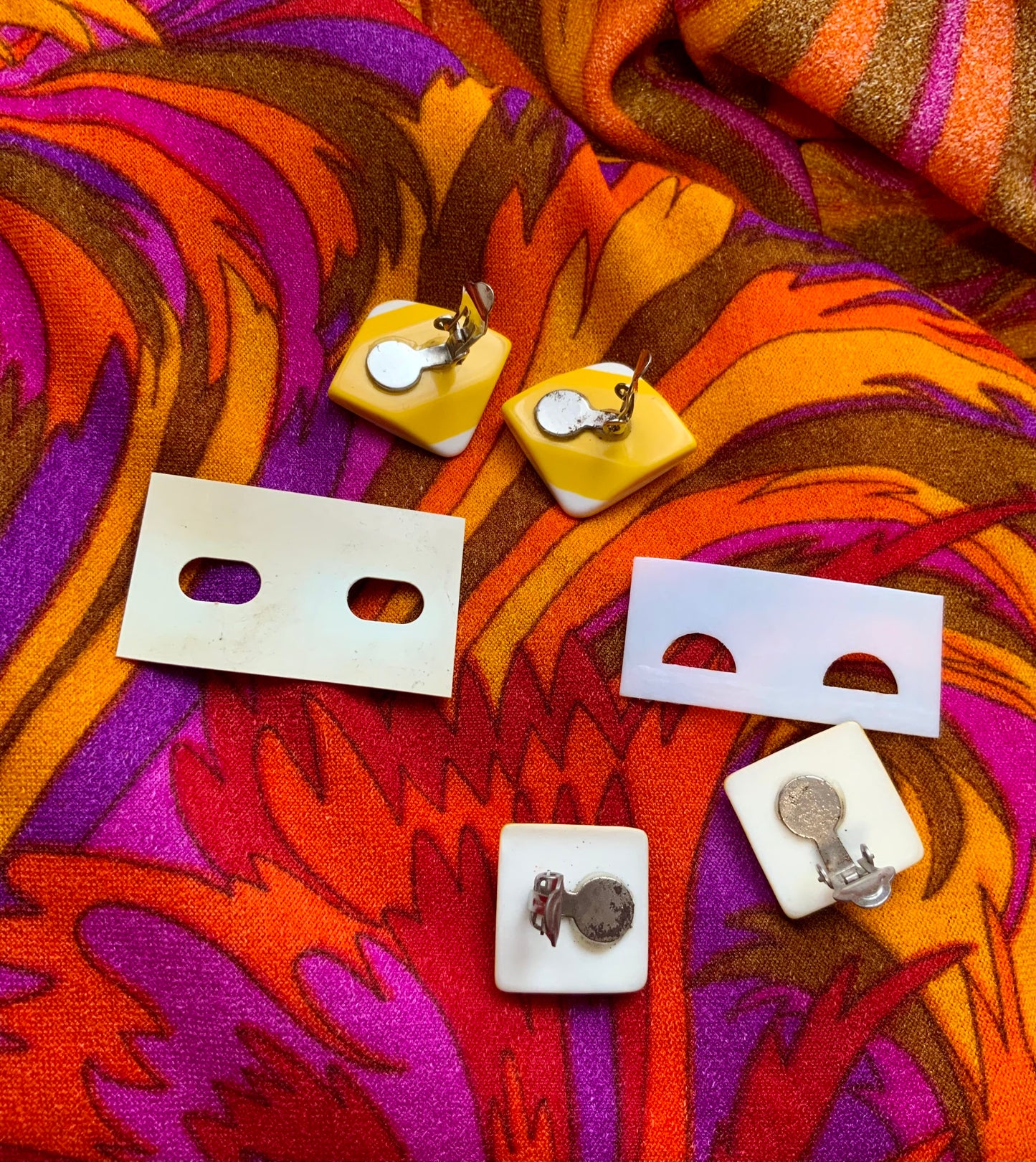 Lot boucles d’oreilles 2 paires de Clips Vintage 1980