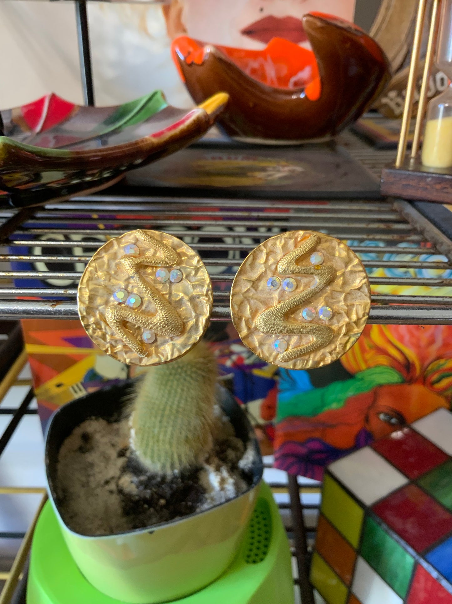 Sublimes Boucles d’oreilles Vintage Création 1990