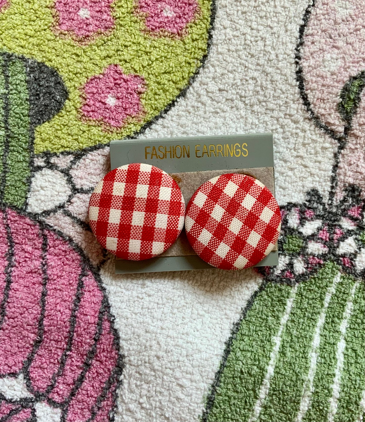 Accessoire Bijoux Boucles d’oreilles Vichy Vintage 1980