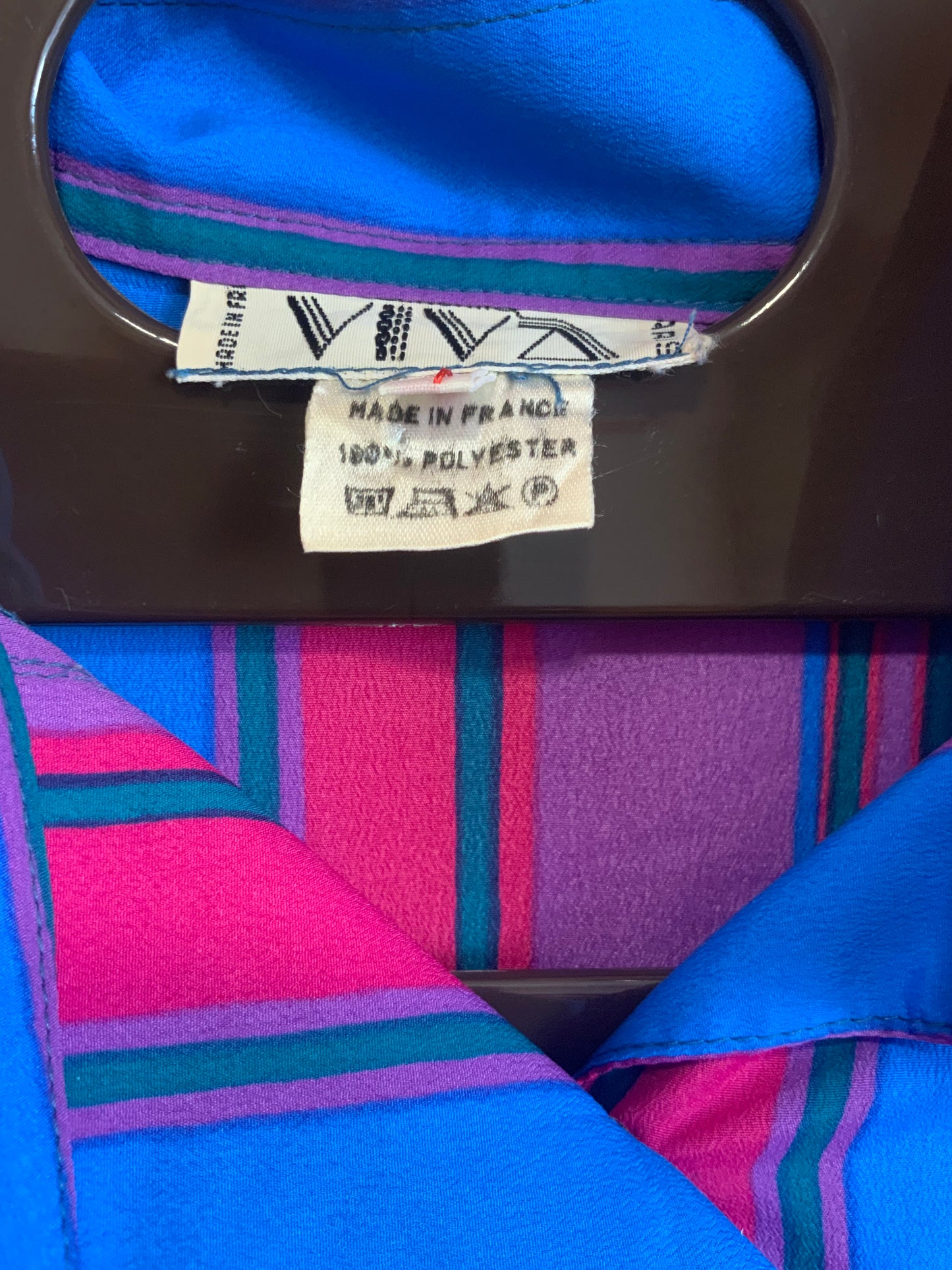 Robe chemise à rayures Vintage 1980 - T40/42