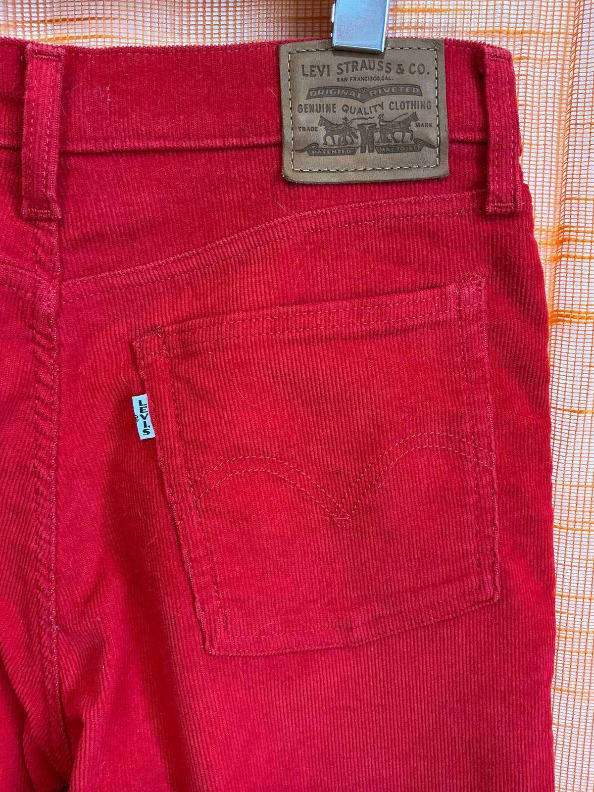 Pantalon Rouge Velours côtelé Levi’s - T41/42