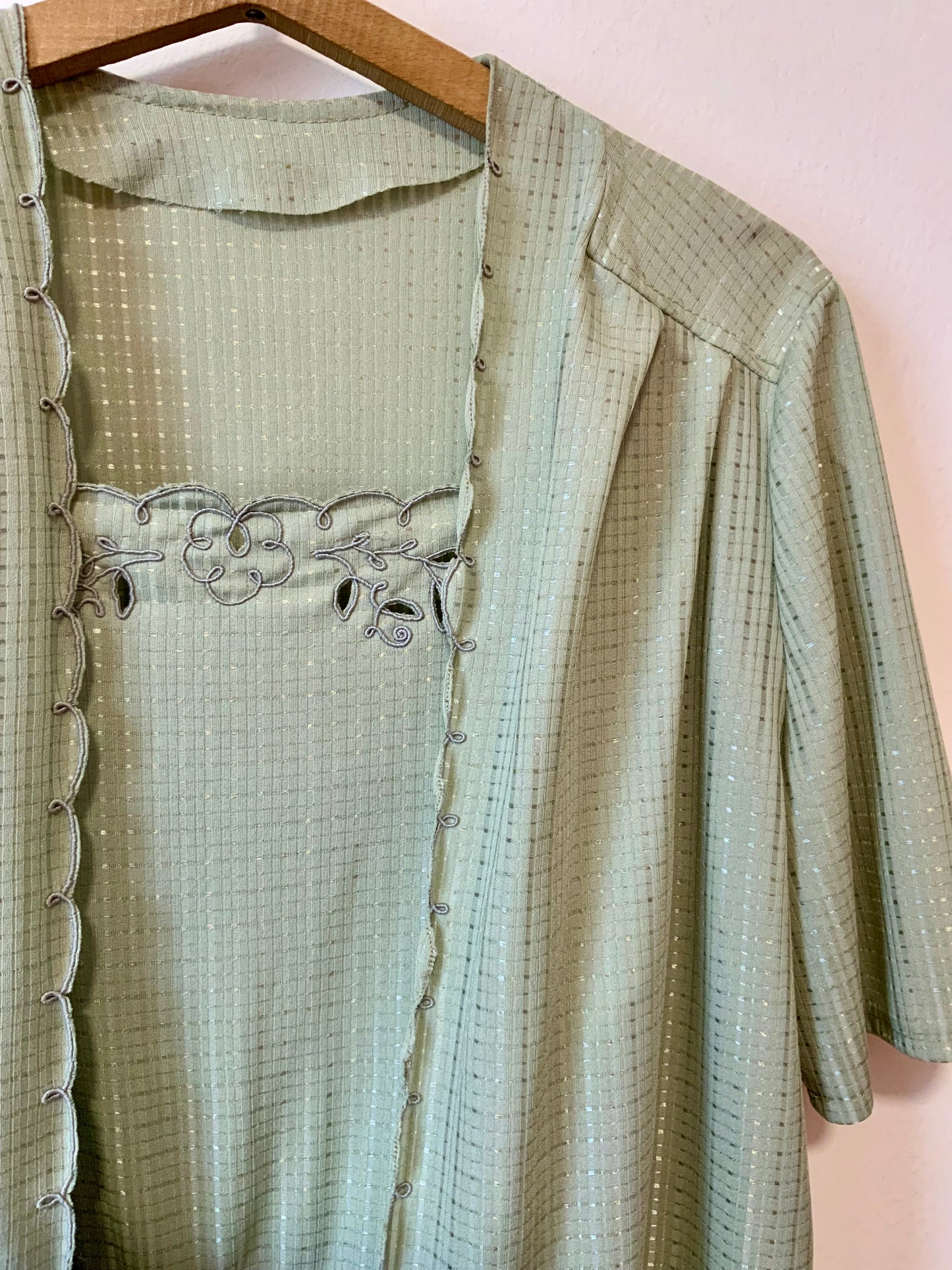 Ensemble Beauté 1960/70 Robe longue patineuse et sa veste Vintage - T44