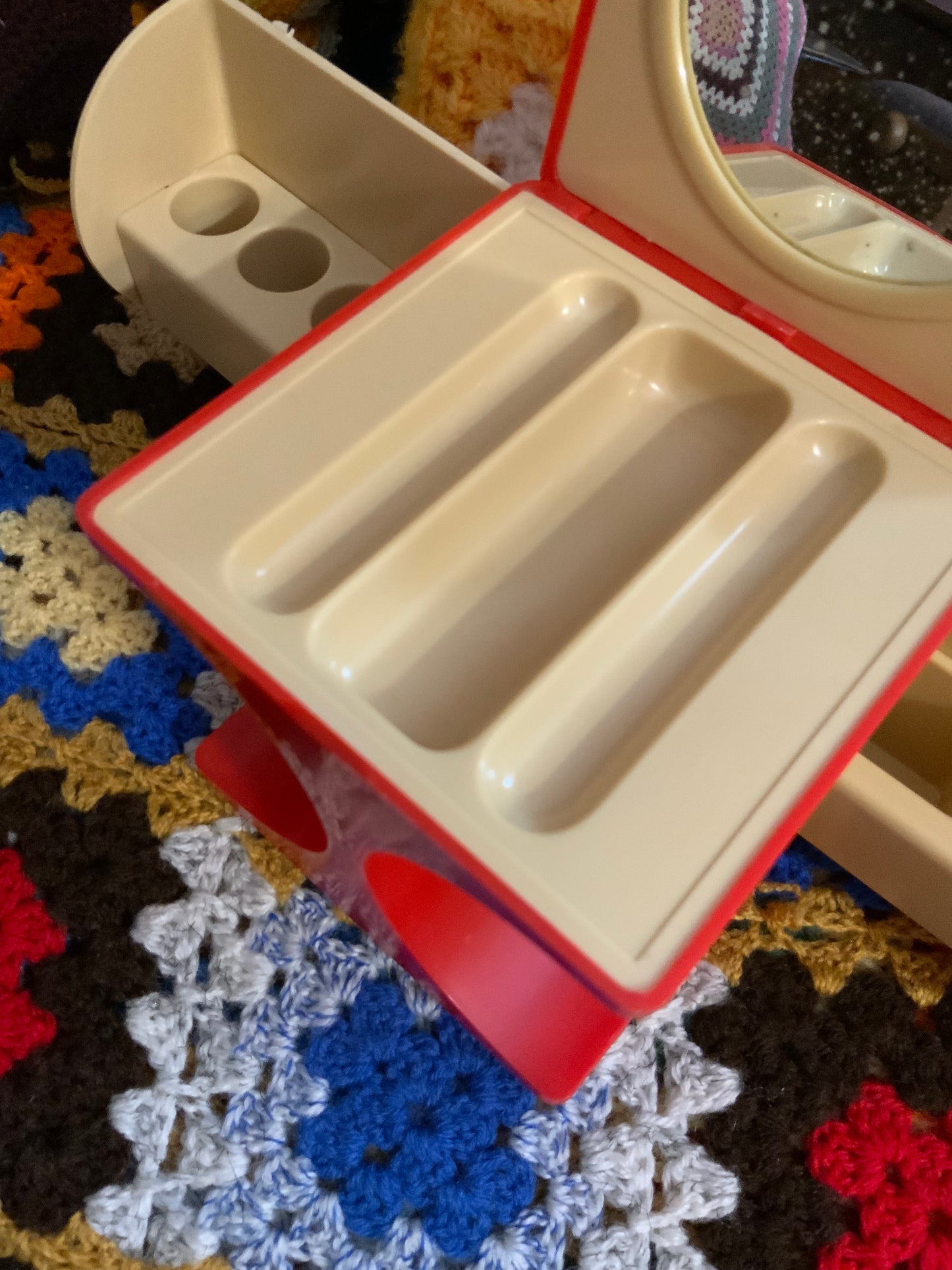 Beauty Case Orange Vintage 1970