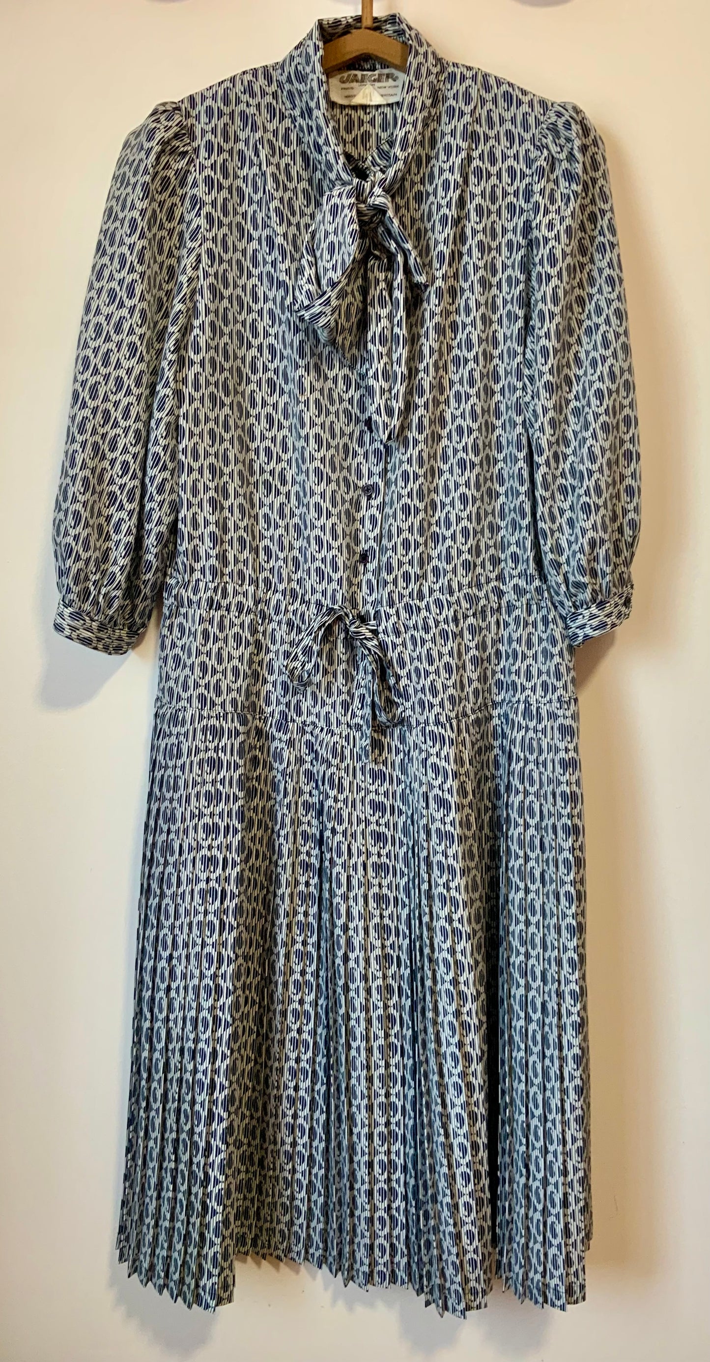 Robe longue plissée Jaeger Vintage Élégance- T46 et inf.