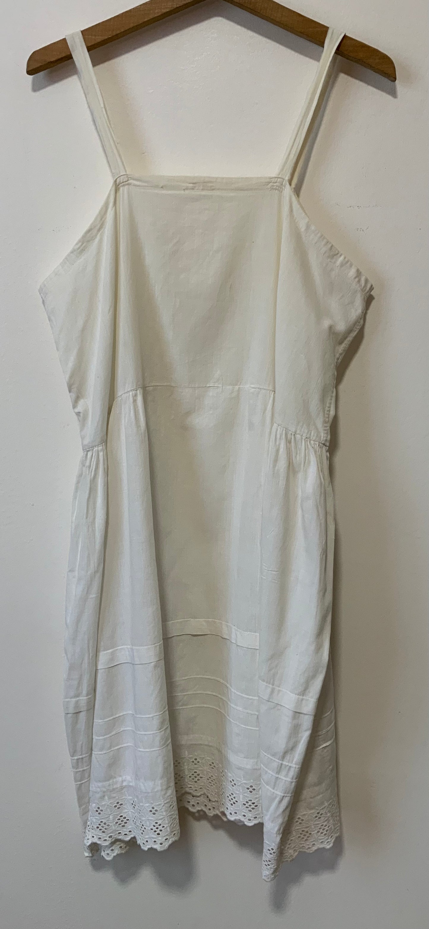 Robe broderies anglaises Ancienne Vintage Boheme Coton- Grande taille