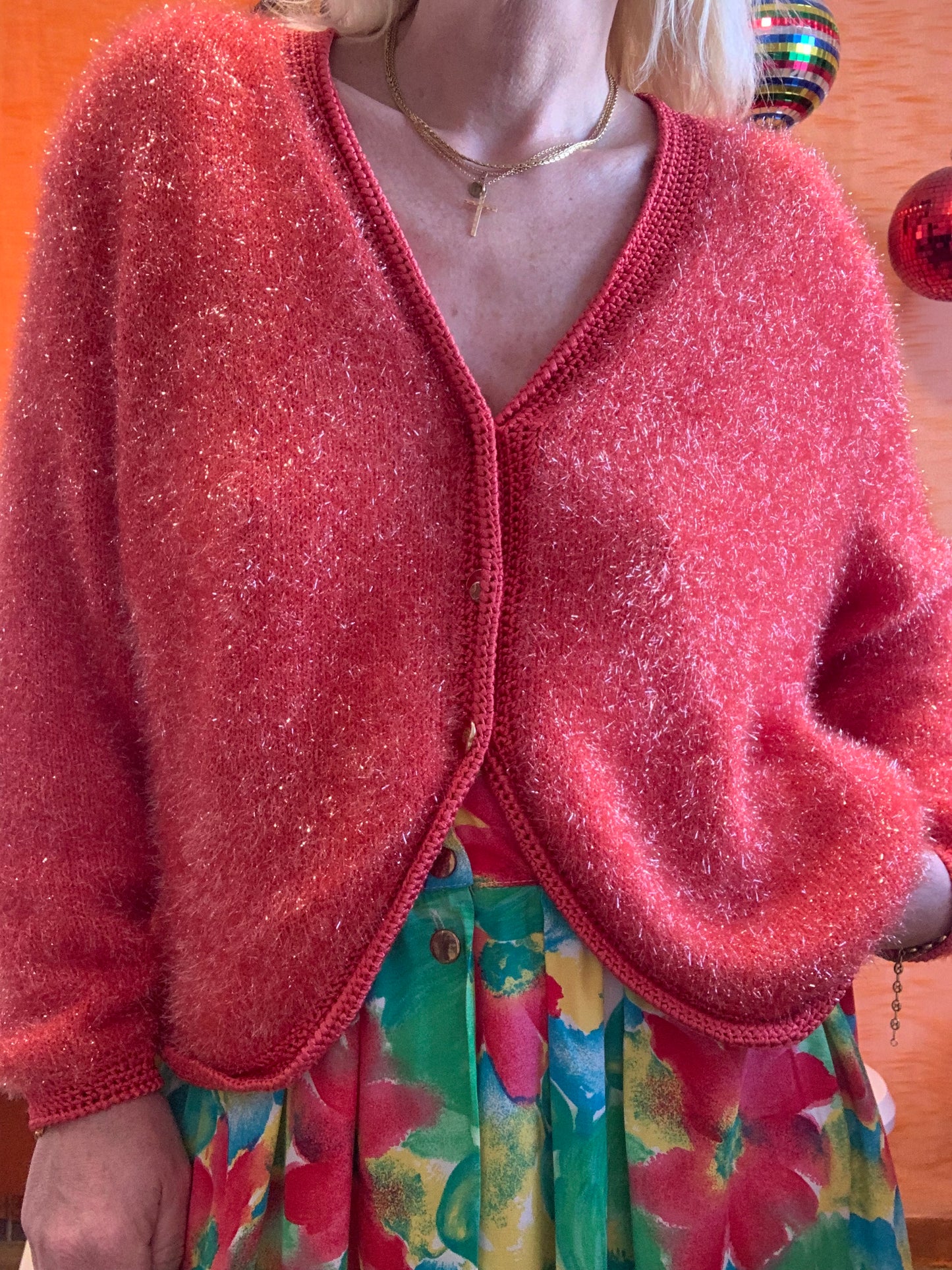 Gilet Anny Blatt Vintage avec épaulettes - T46