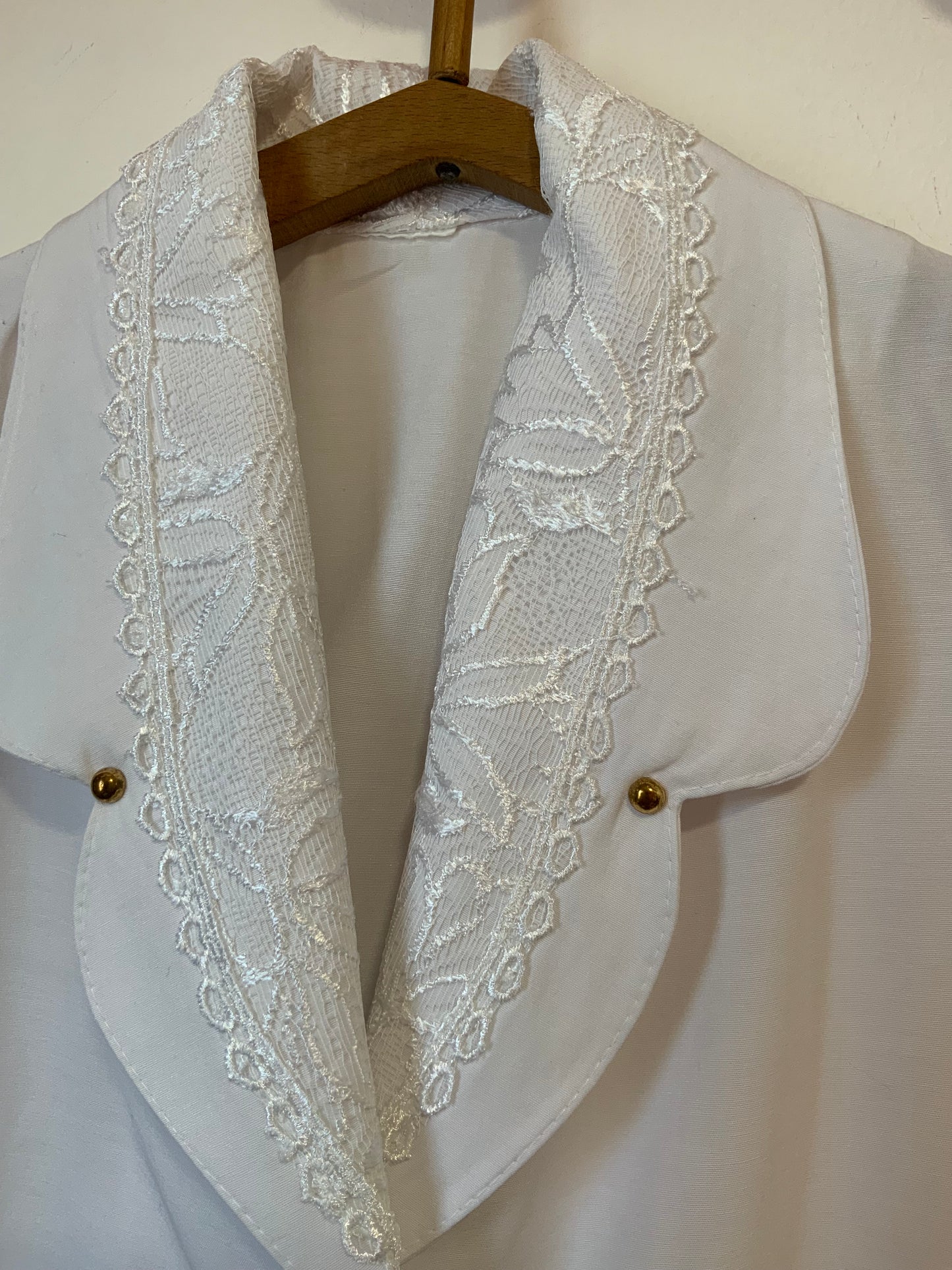 Chemisier Original Broderies Vintage 1980-T44
