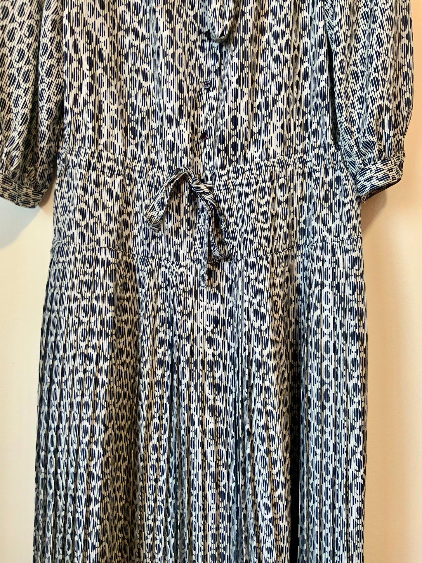 Robe longue plissée Jaeger Vintage Élégance- T46 et inf.