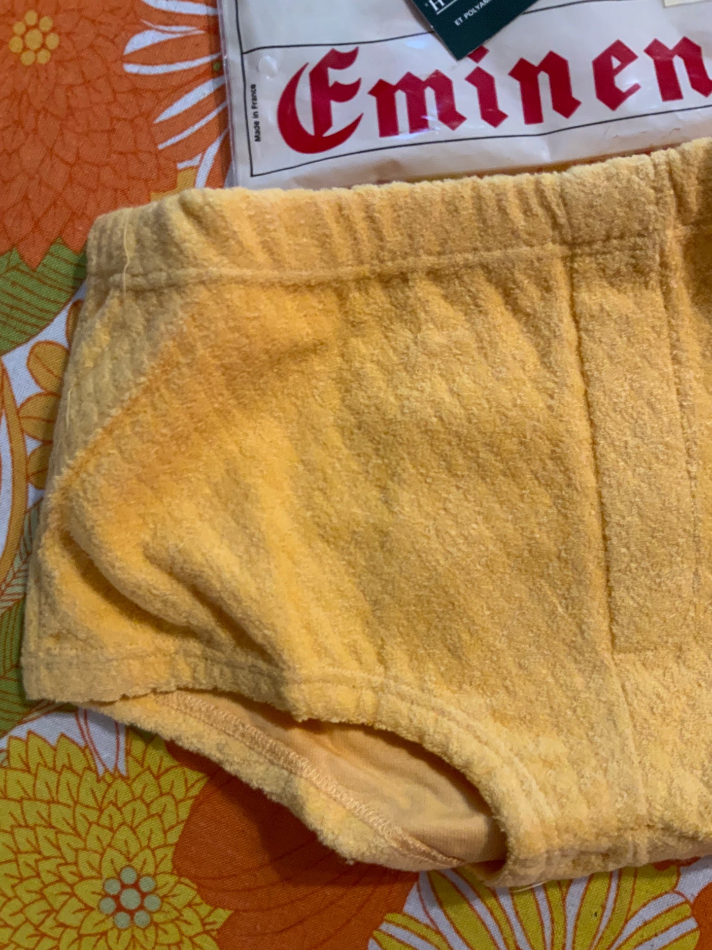 Culotte Shorty Eponge Deadstock 1970 France Éminence - T38 maxi.