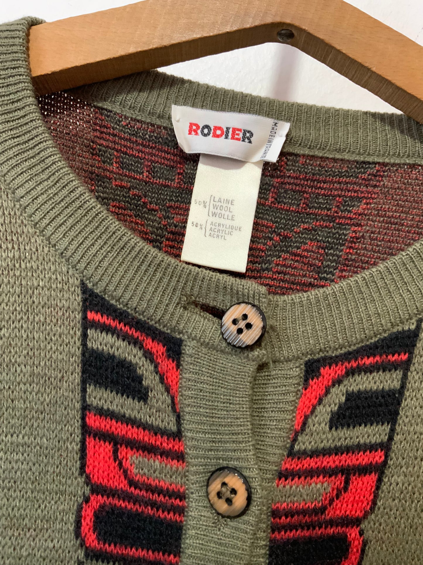 Ensemble Vintage Laine Rodier Motifs Élégance